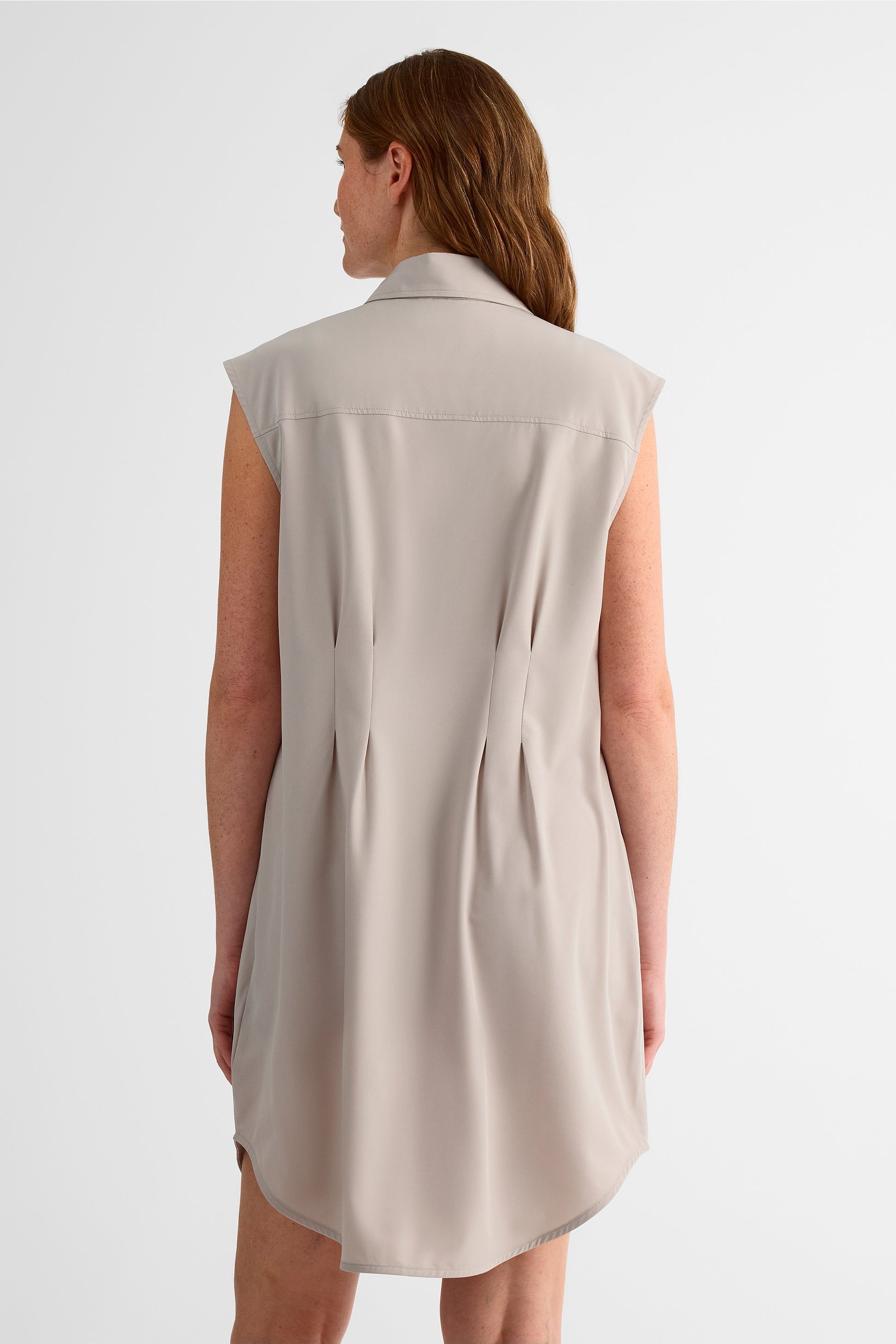 Robe chemise à boutons - Femme && BEIGE