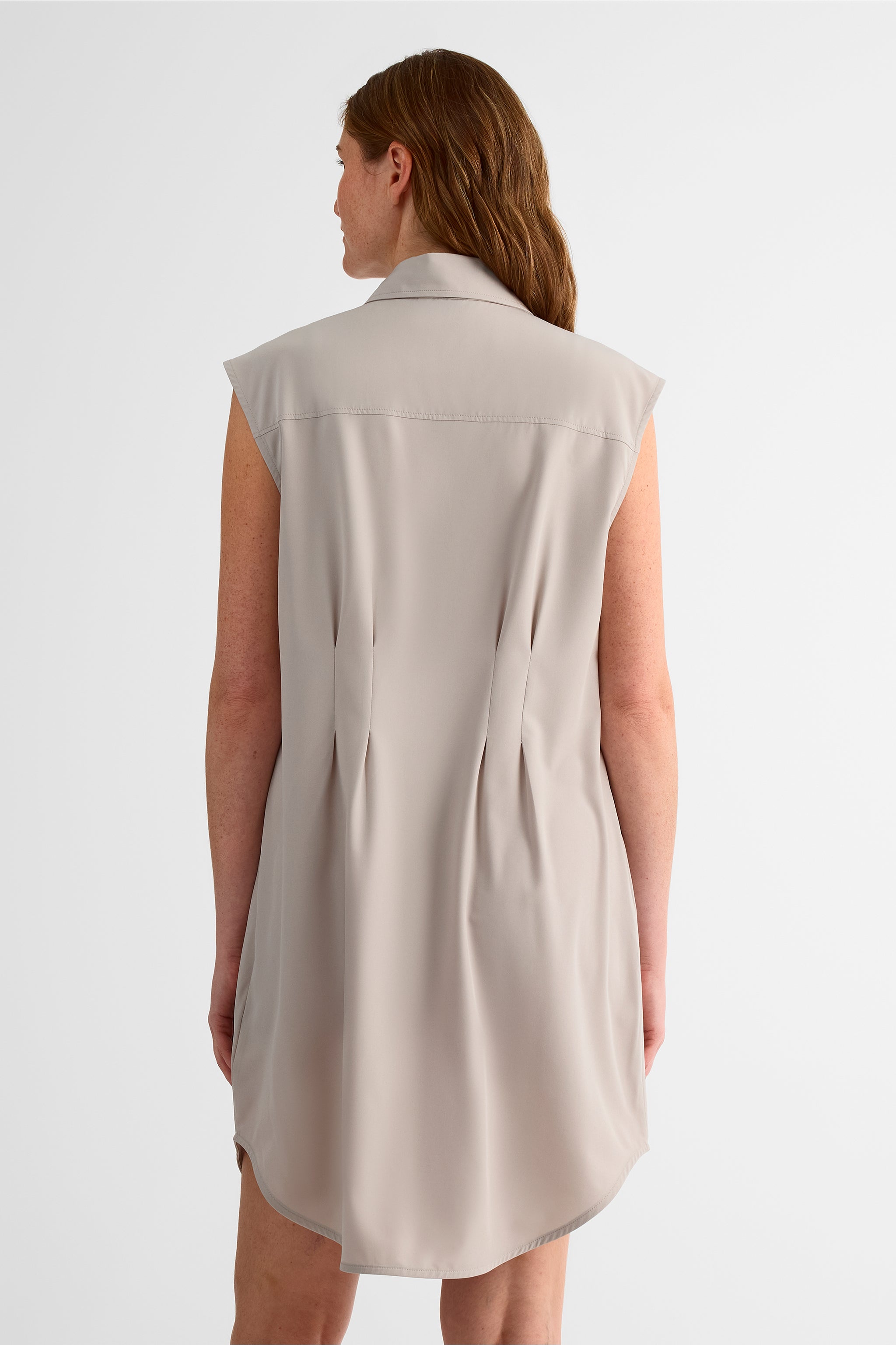 Robe chemise à boutons - Femme && BEIGE