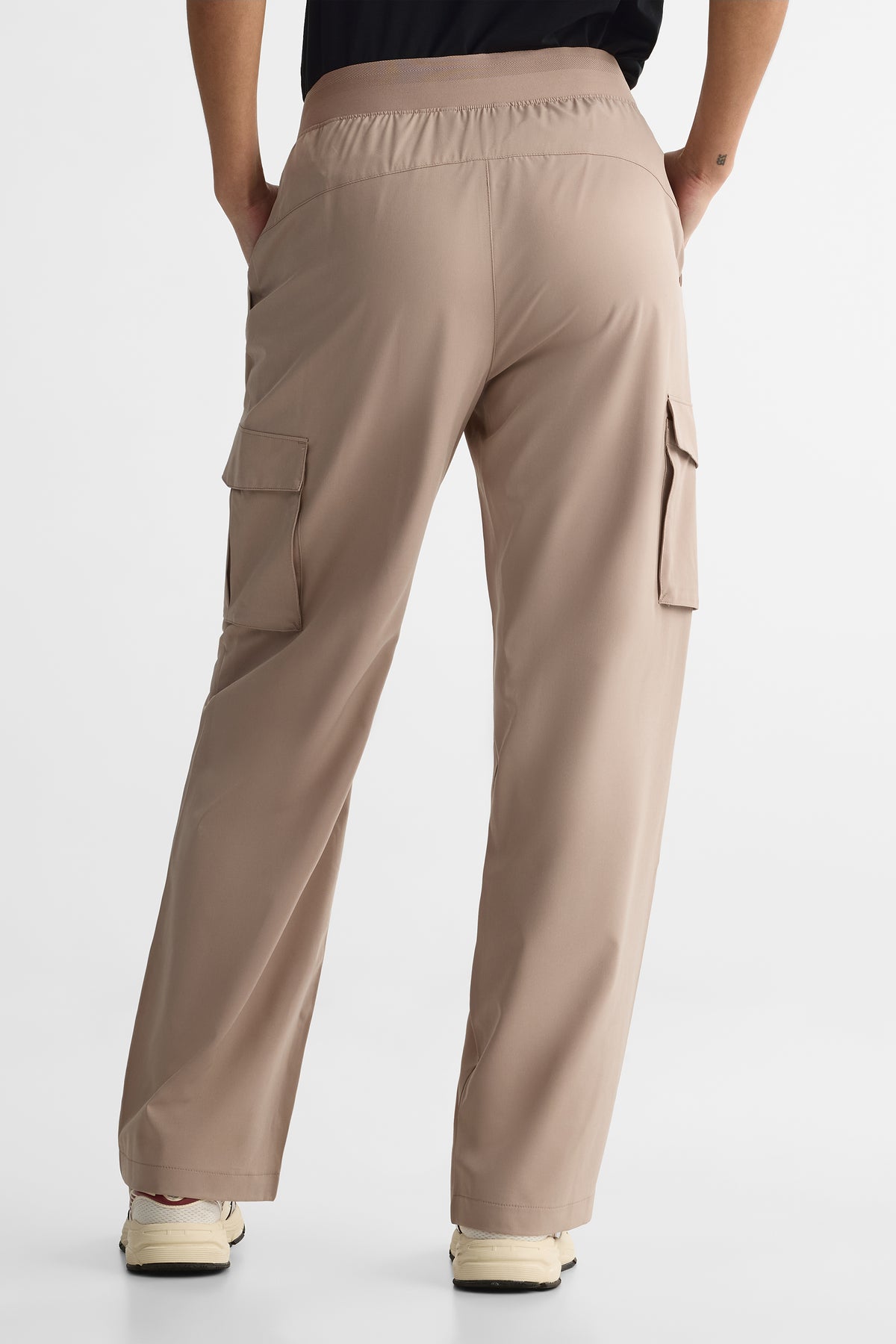 Pantalon cropped large avec poches - Homme && BRUN