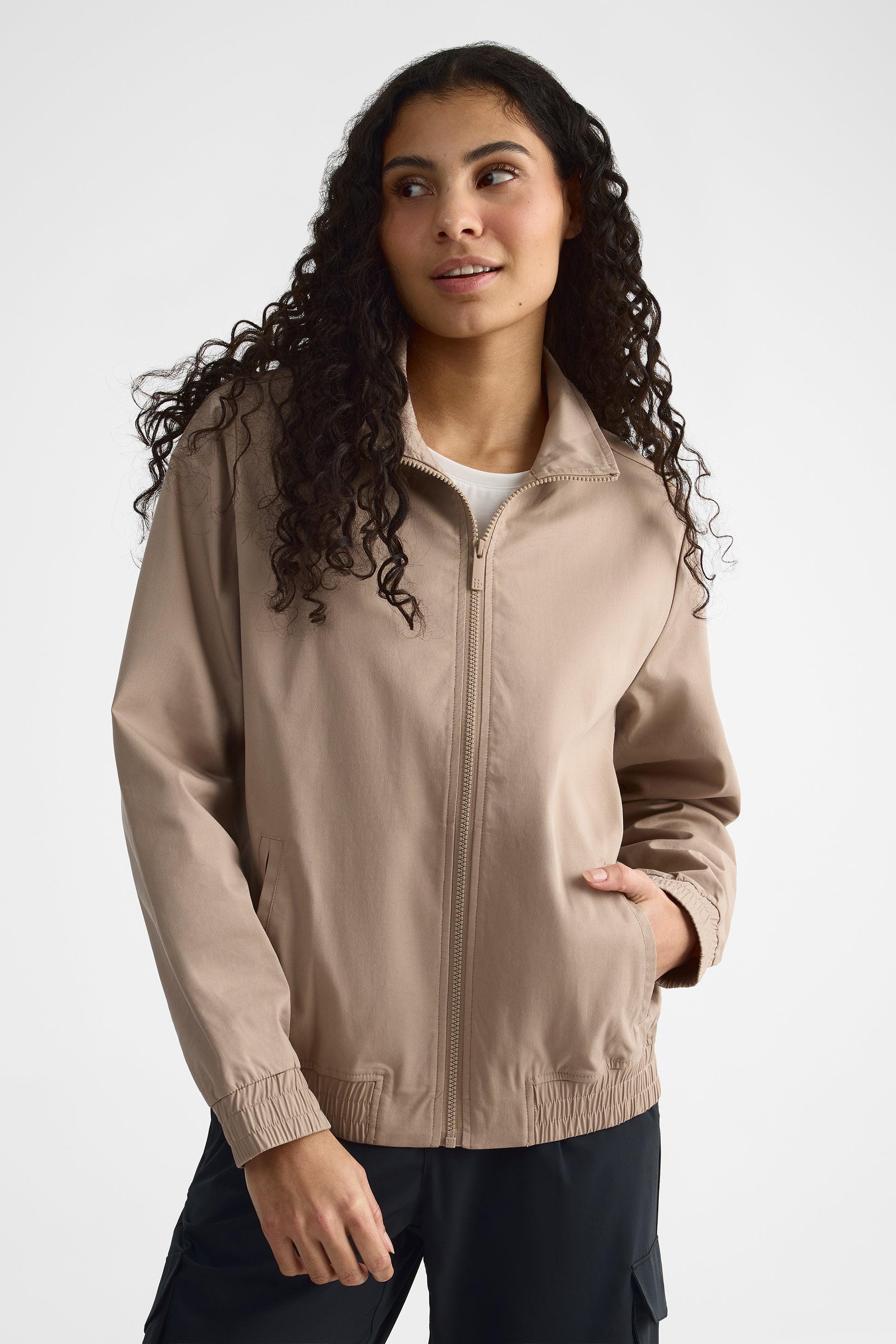 Veste bomber à poches - Femme && BRUN