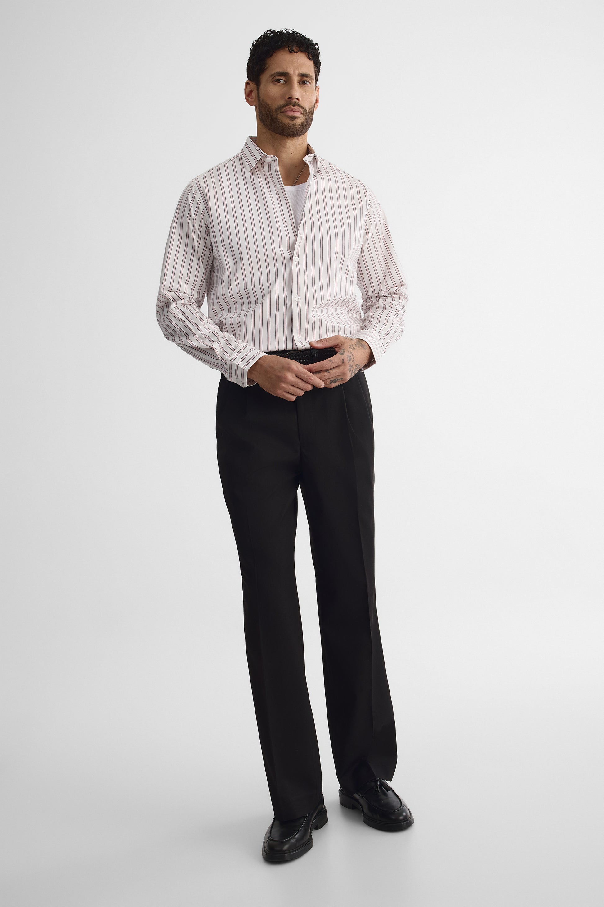 Chemise à manches longues - Homme && LILAS MULTI