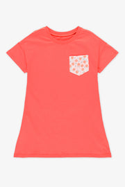 Robe manches courtes - Enfant fille && ROSE