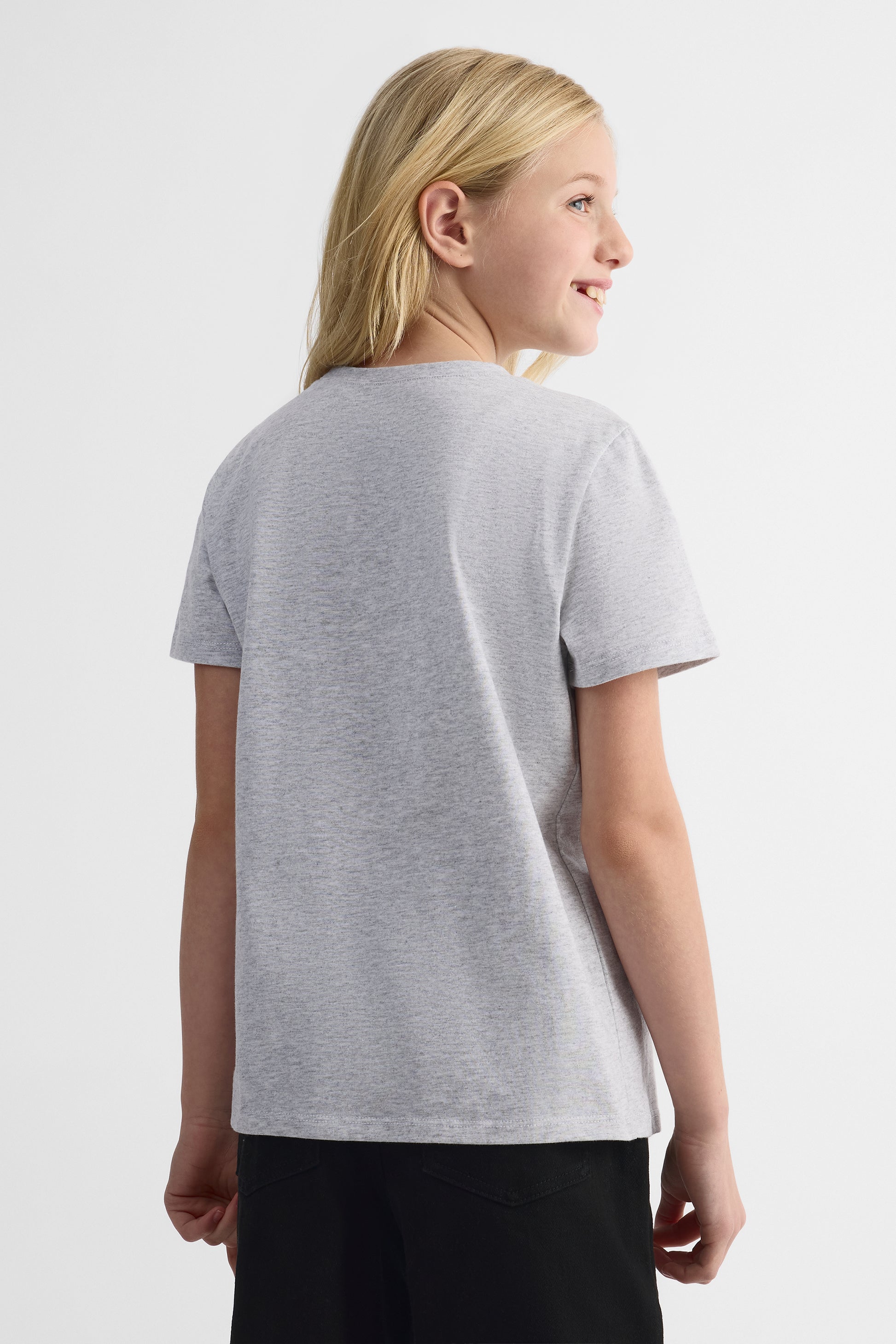 T-shirt à manches courtes - Ado fille && GRIS MIXTE