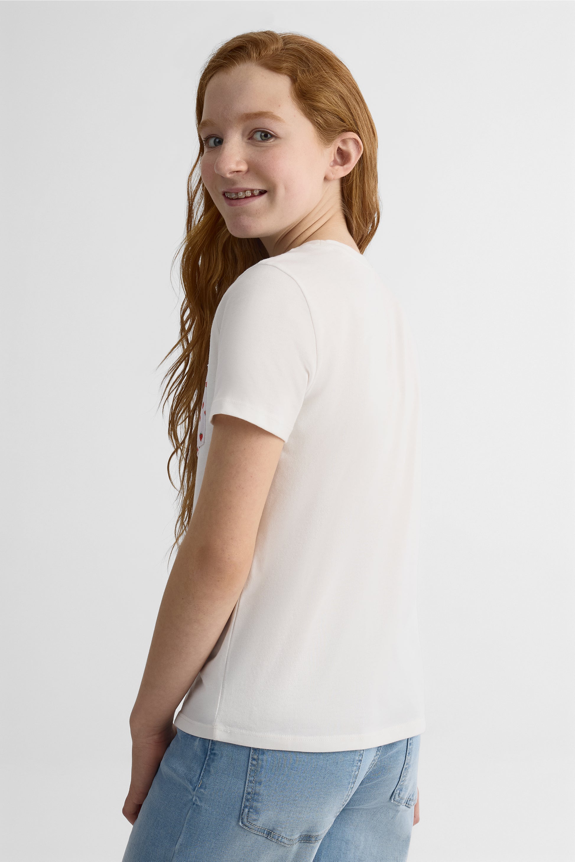 T-shirt à manches courtes - Ado fille && BLANC CASSÉ