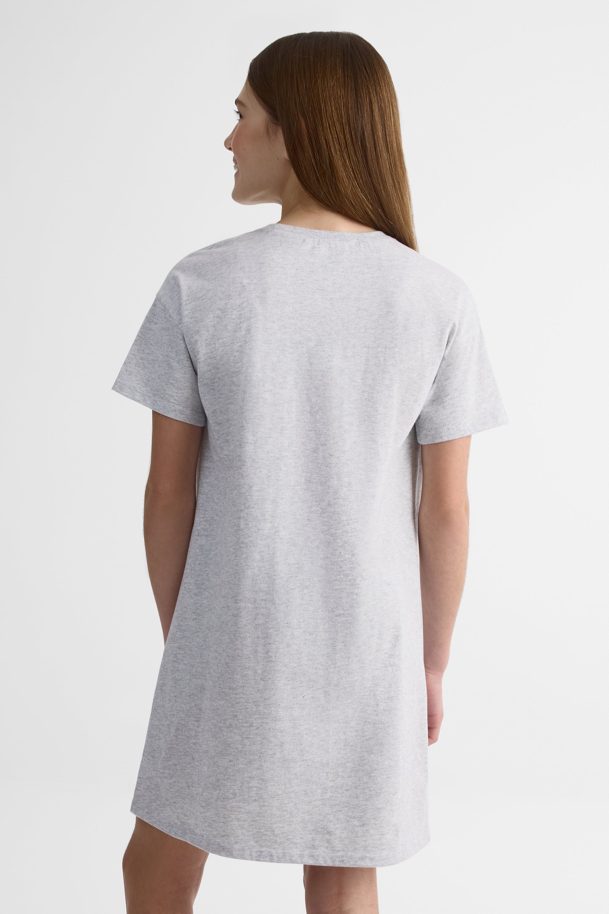 Robe manches courtes col rond - Ado fille && GRIS MIXTE