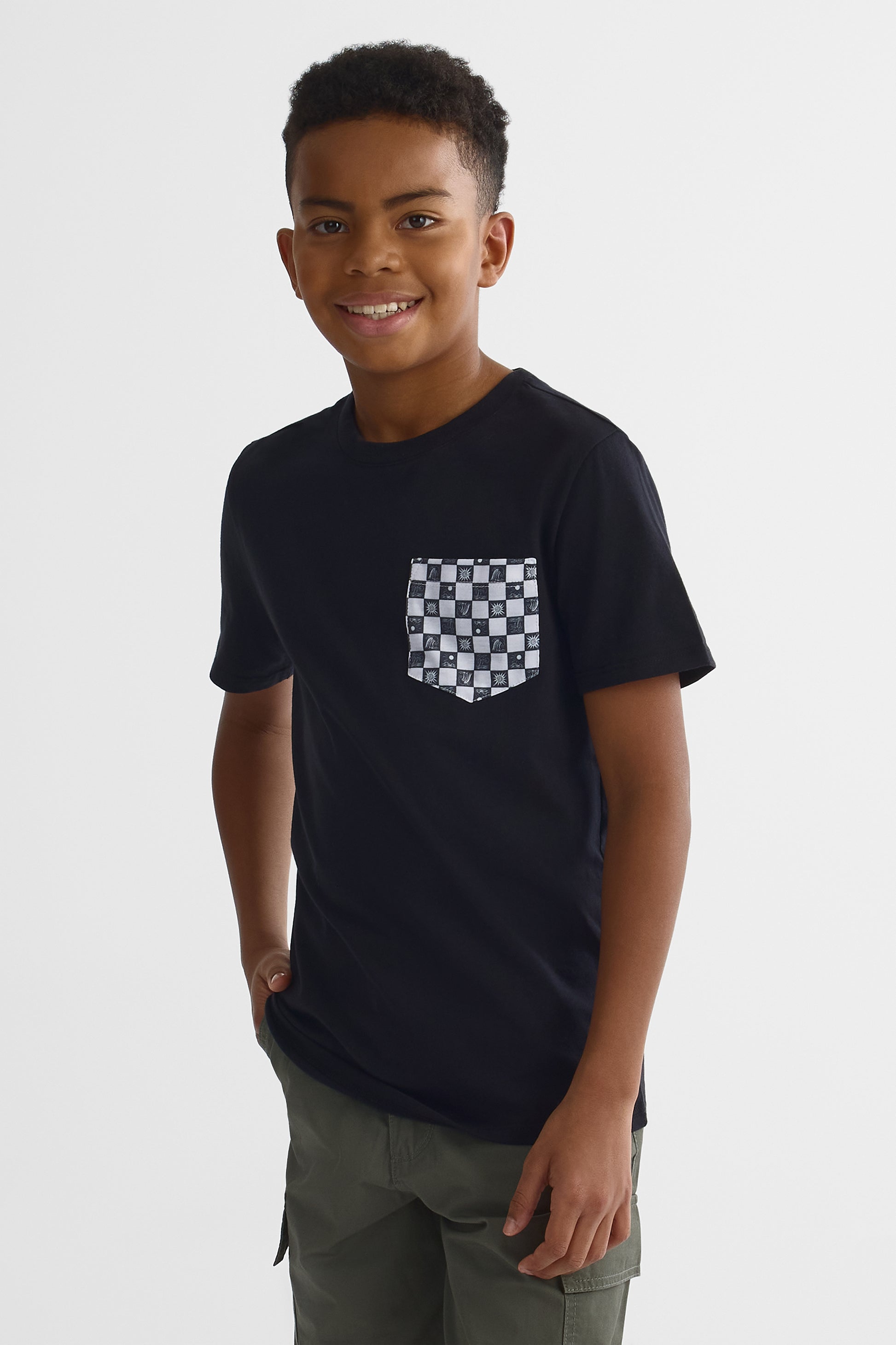 Chandail à manches courtes - Ado garçon && NOIR