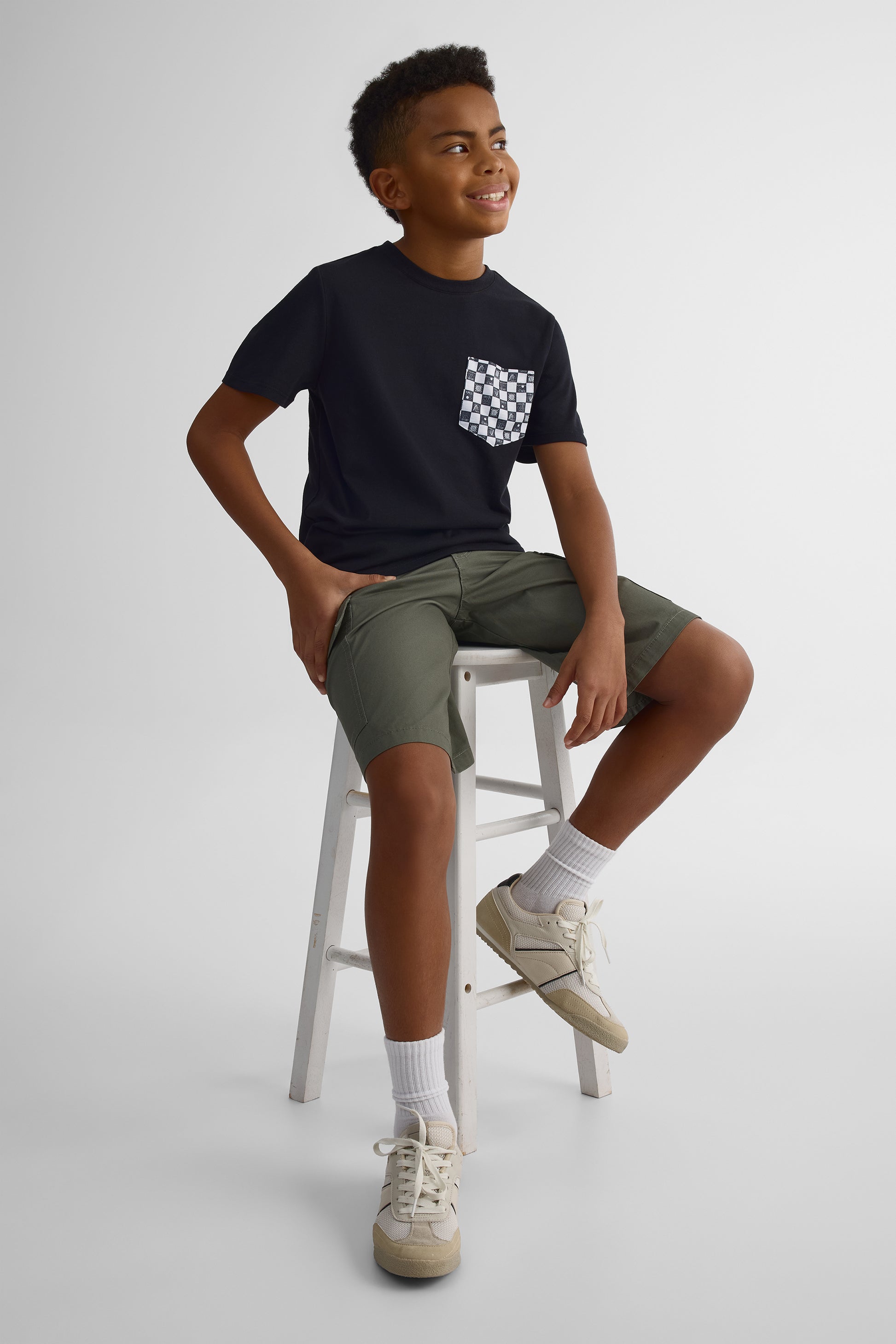 Chandail à manches courtes - Ado garçon && NOIR