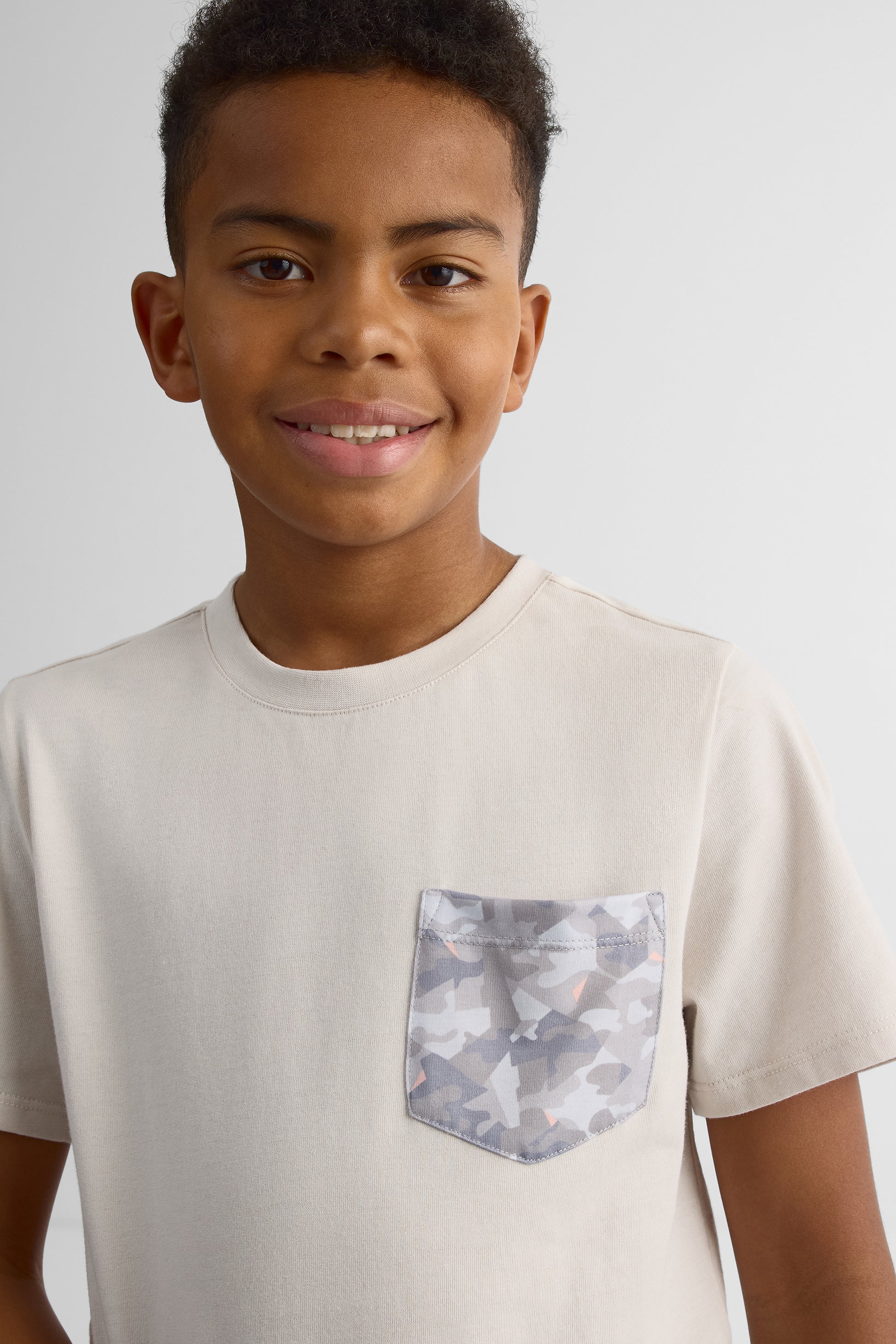 Chandail à manches courtes - Ado garçon && BEIGE