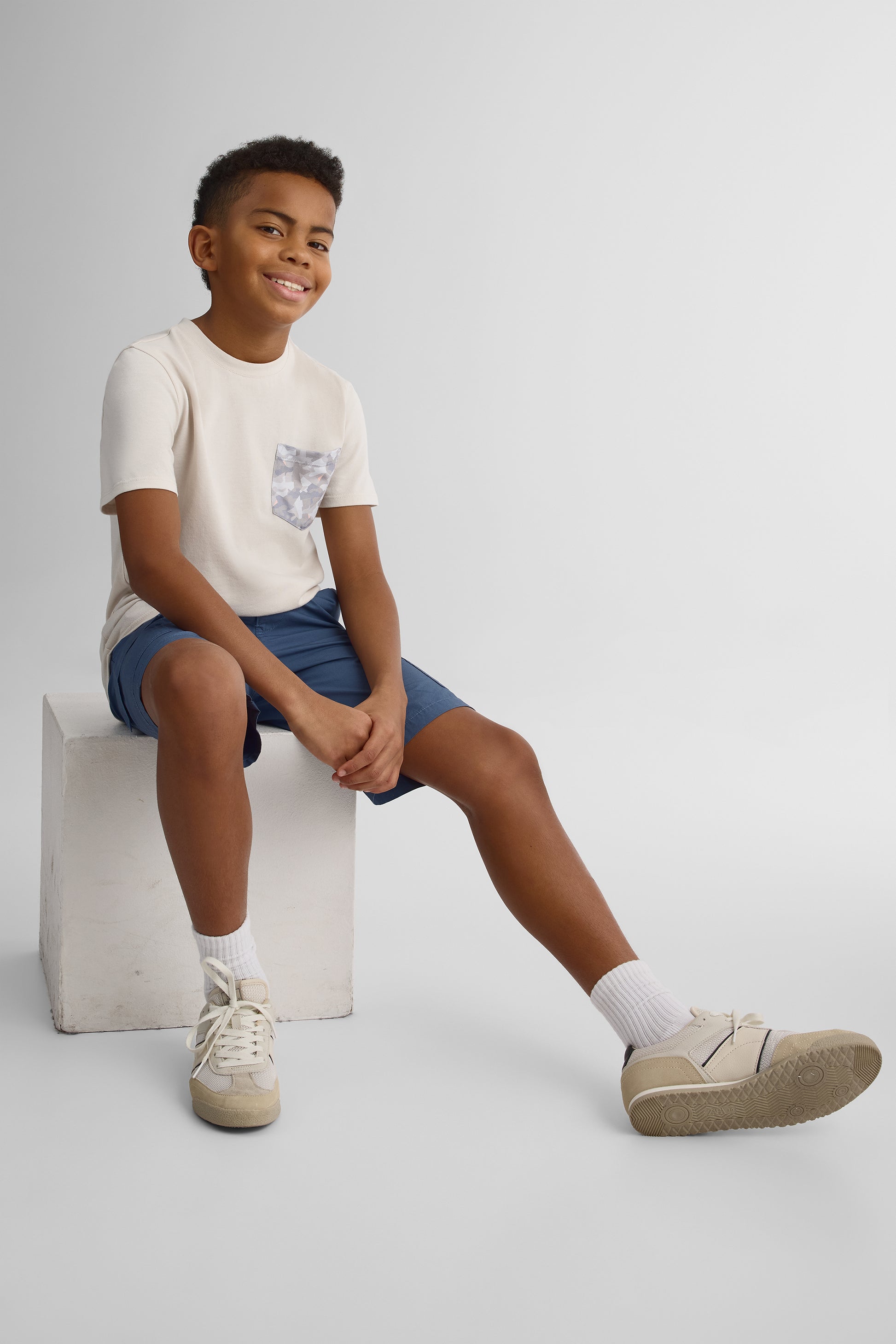 Chandail à manches courtes - Ado garçon && BEIGE