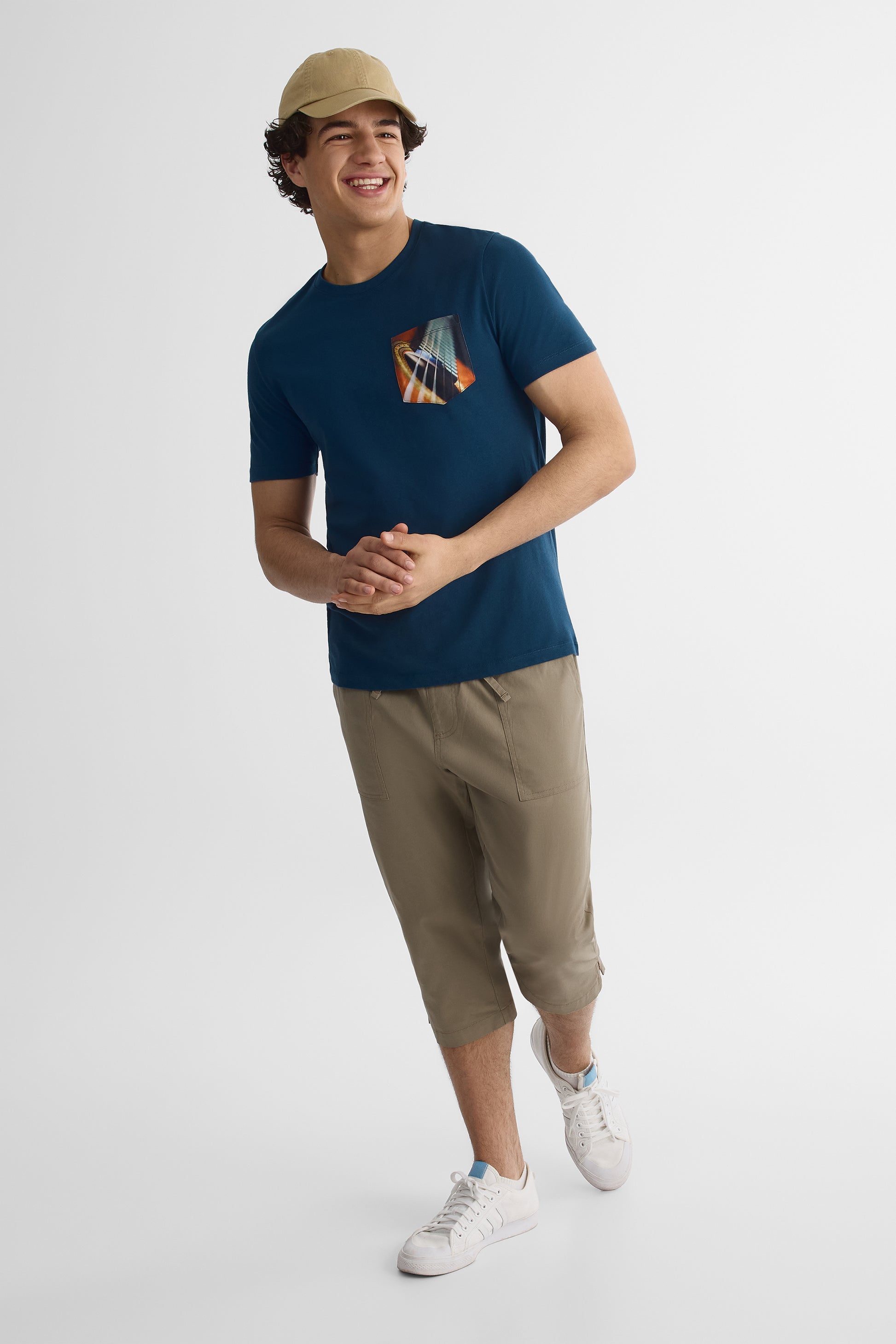 Chandail col rond coupe droite - Homme && MARIN