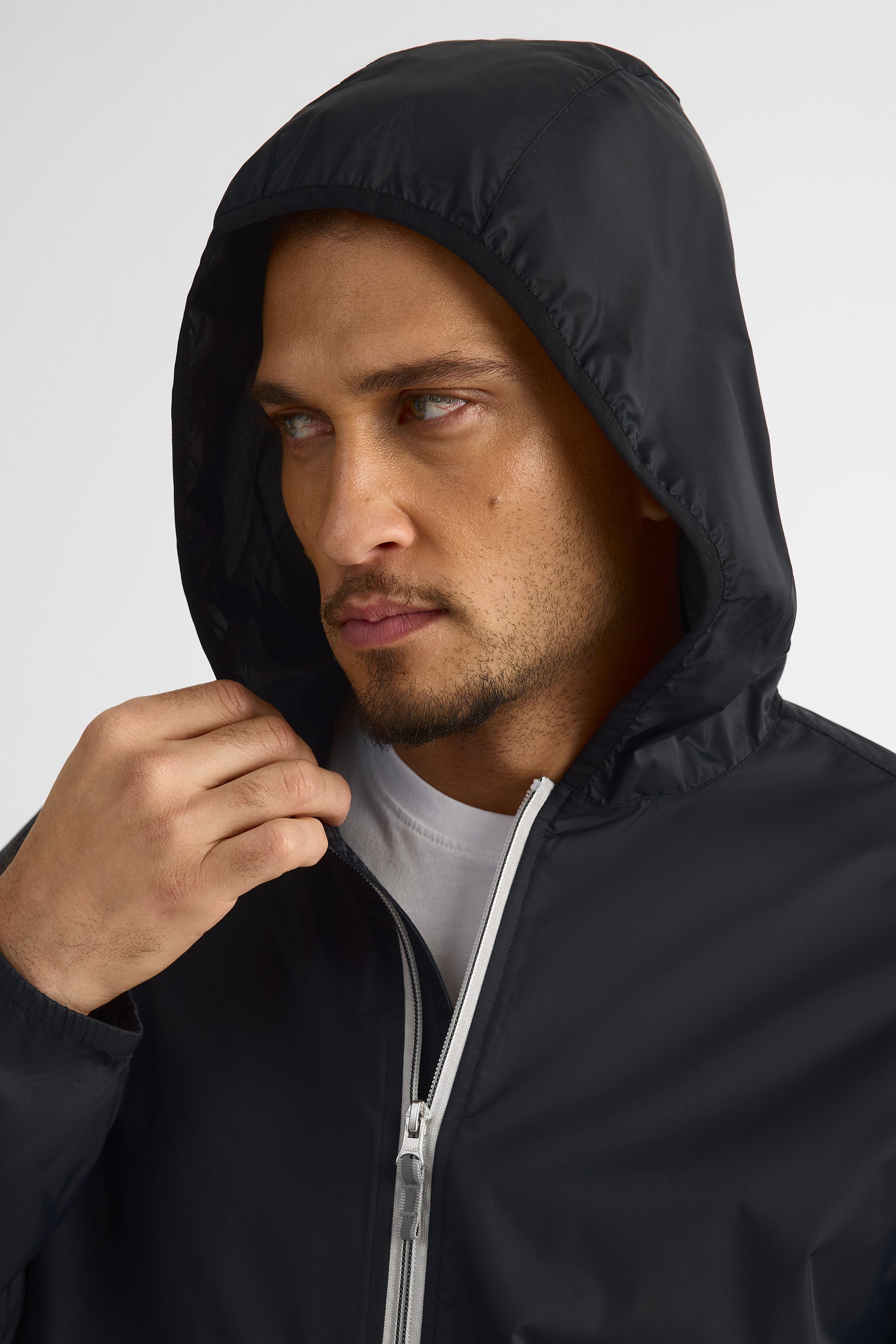 Manteau en nylon convertible - Homme && NOIR