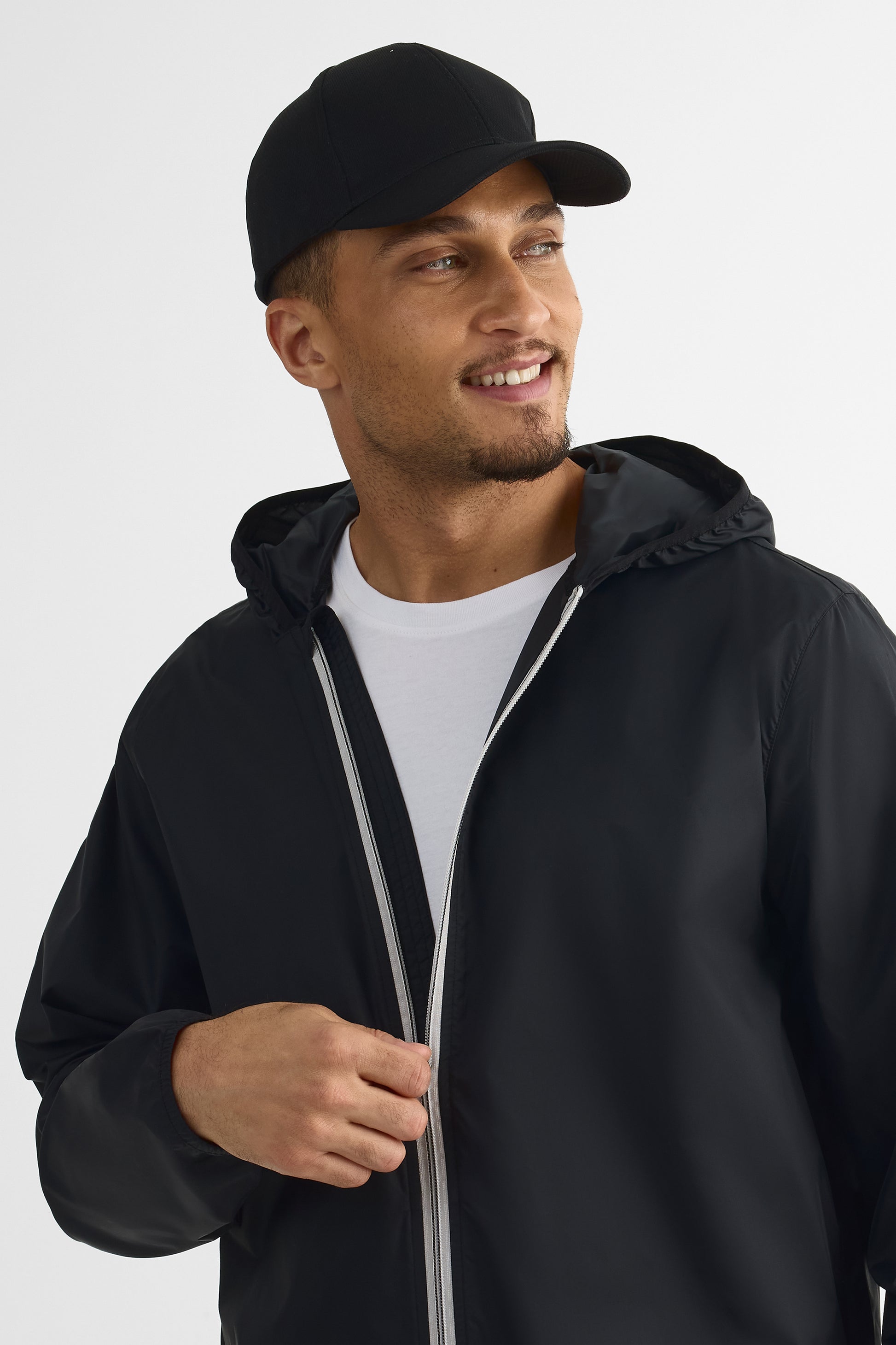 Manteau en nylon convertible - Homme && NOIR