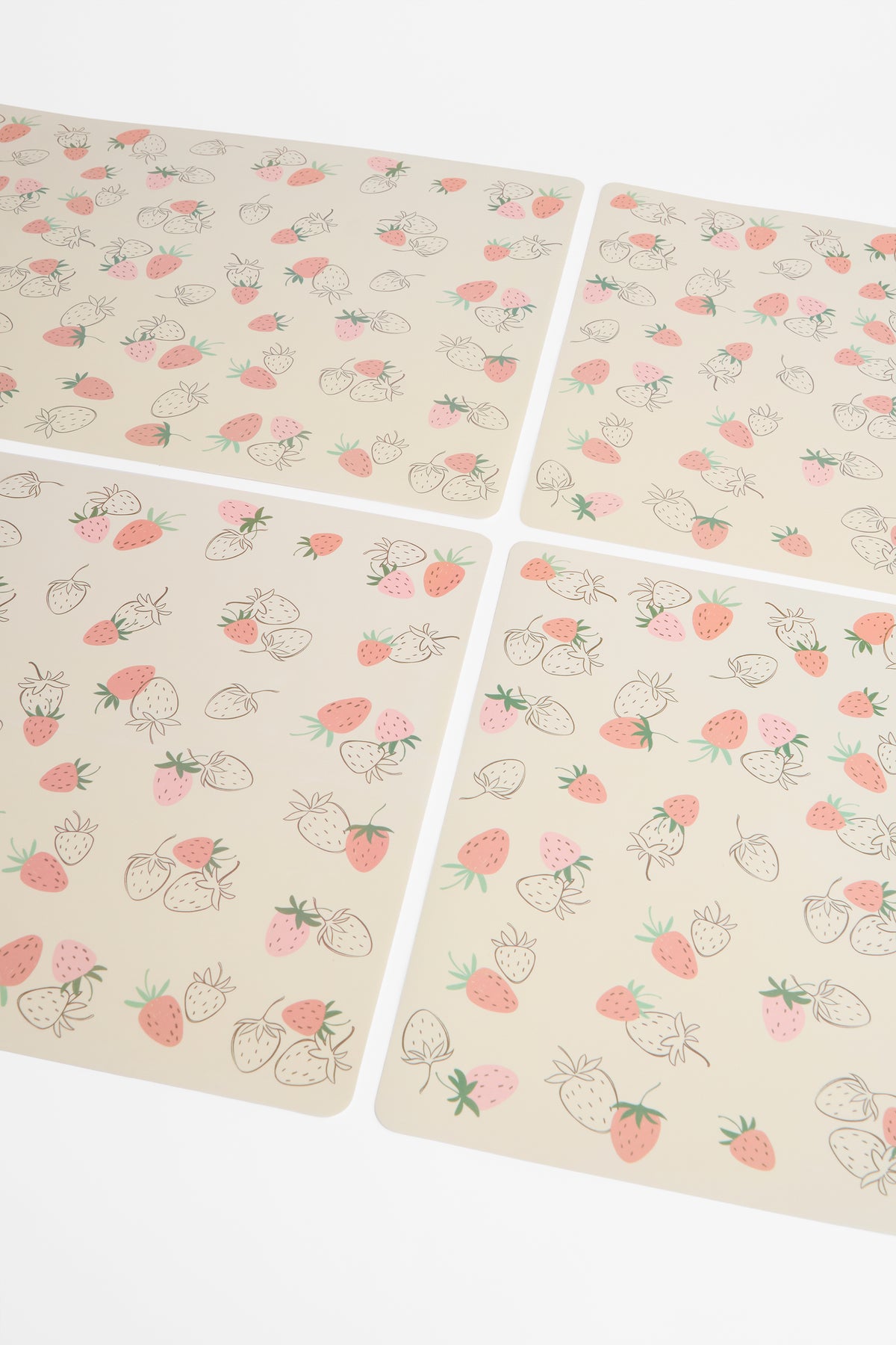 Napperons imprimés 12x18" - Maison (Pack de 4) && BEIGE/MULTI