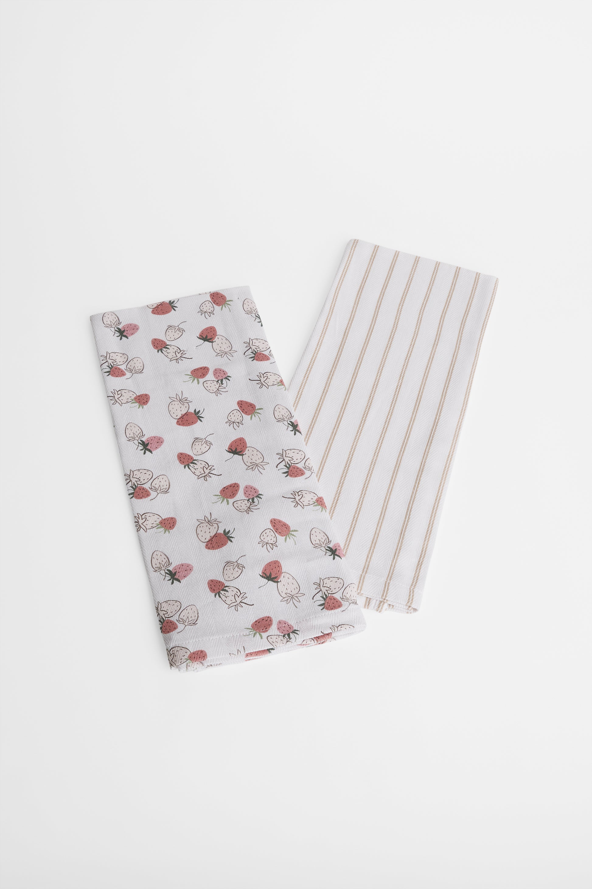 Linge à vaisselle imprimé - Pack de 2 && BEIGE/MULTI