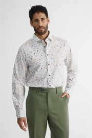 Chemise à manches longues ajustée - Homme && BLANC MULTI