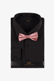 Chemise à manches courtes avec nœud papillon - Homme && NOIR/MULTI