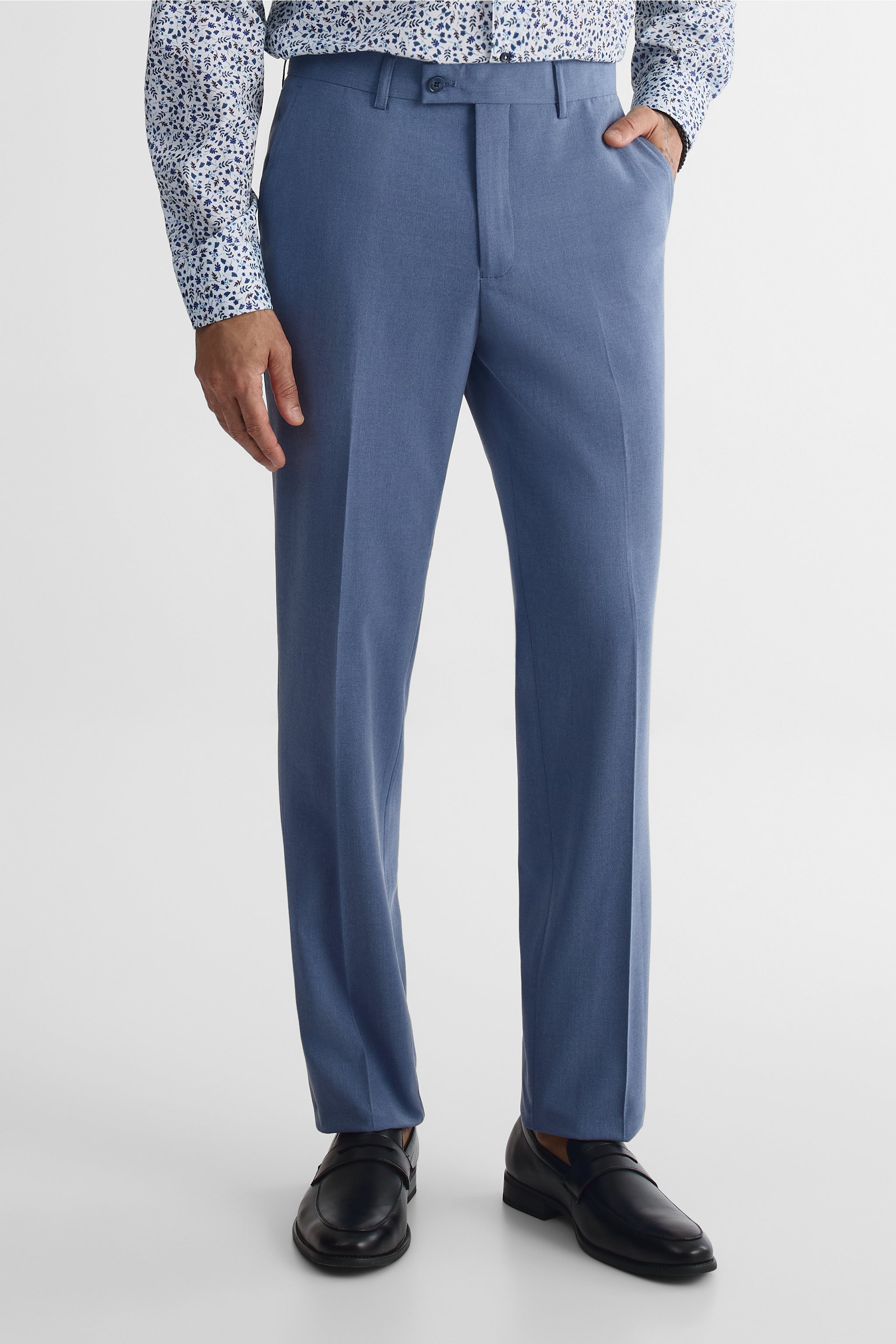 Pantalon propre coupe confort - Homme && BLEU