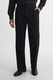 Pantalon baggy en poly viscose - Homme && NOIR