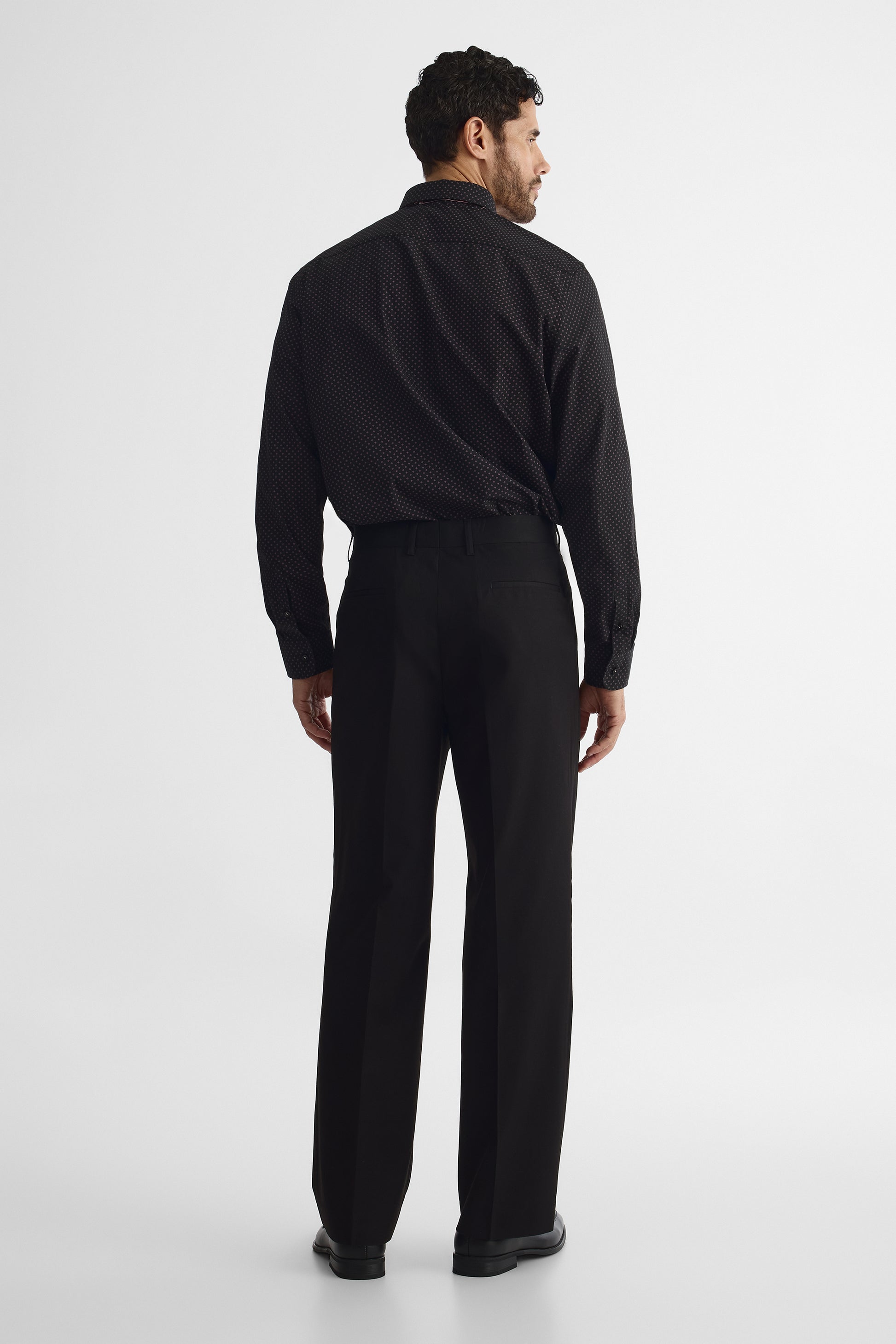 Pantalon baggy en poly viscose - Homme && NOIR
