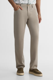 Pantalon coupe régulière bi-stretch - Homme && BEIGE