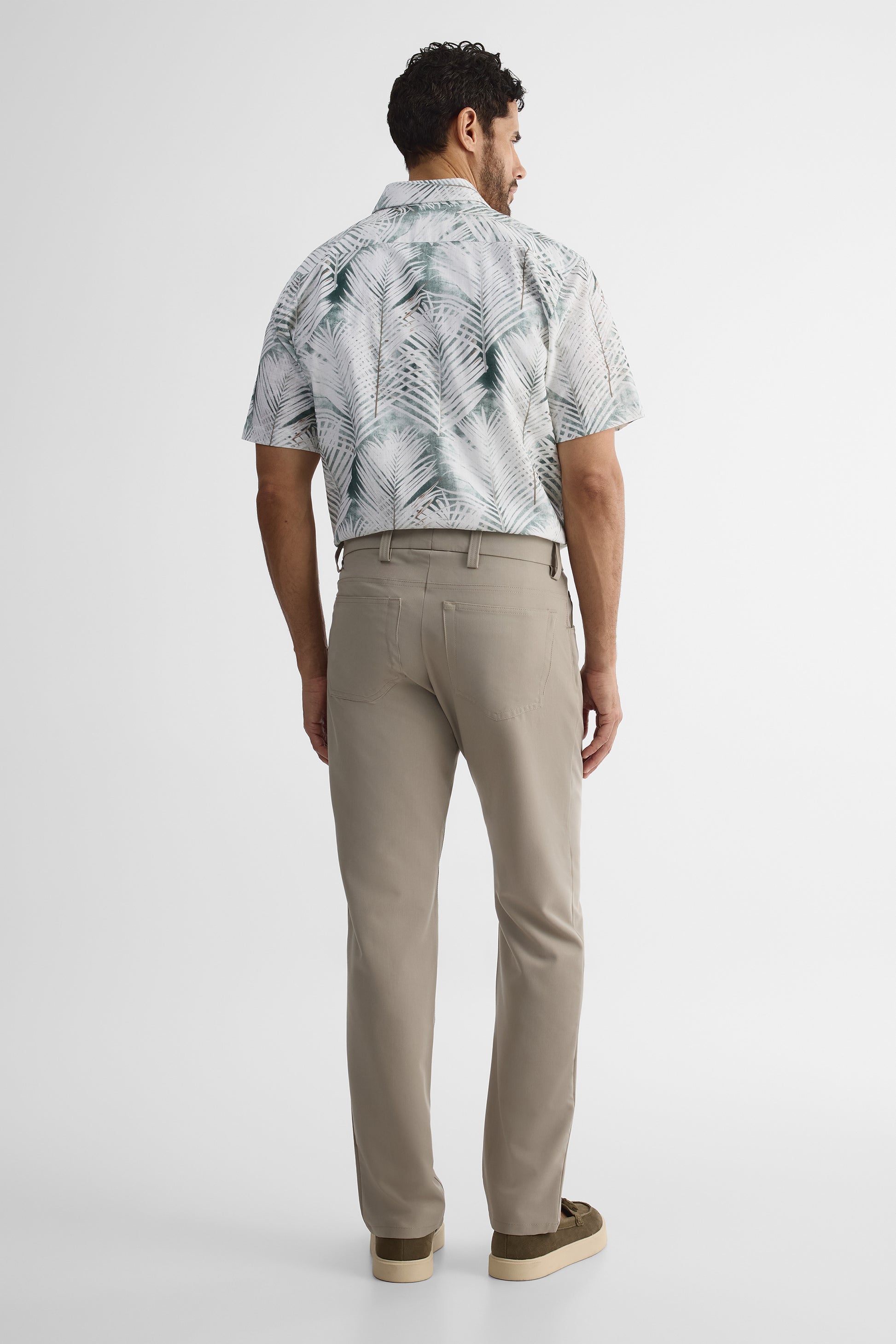 Pantalon coupe régulière bi-stretch - Homme && BEIGE