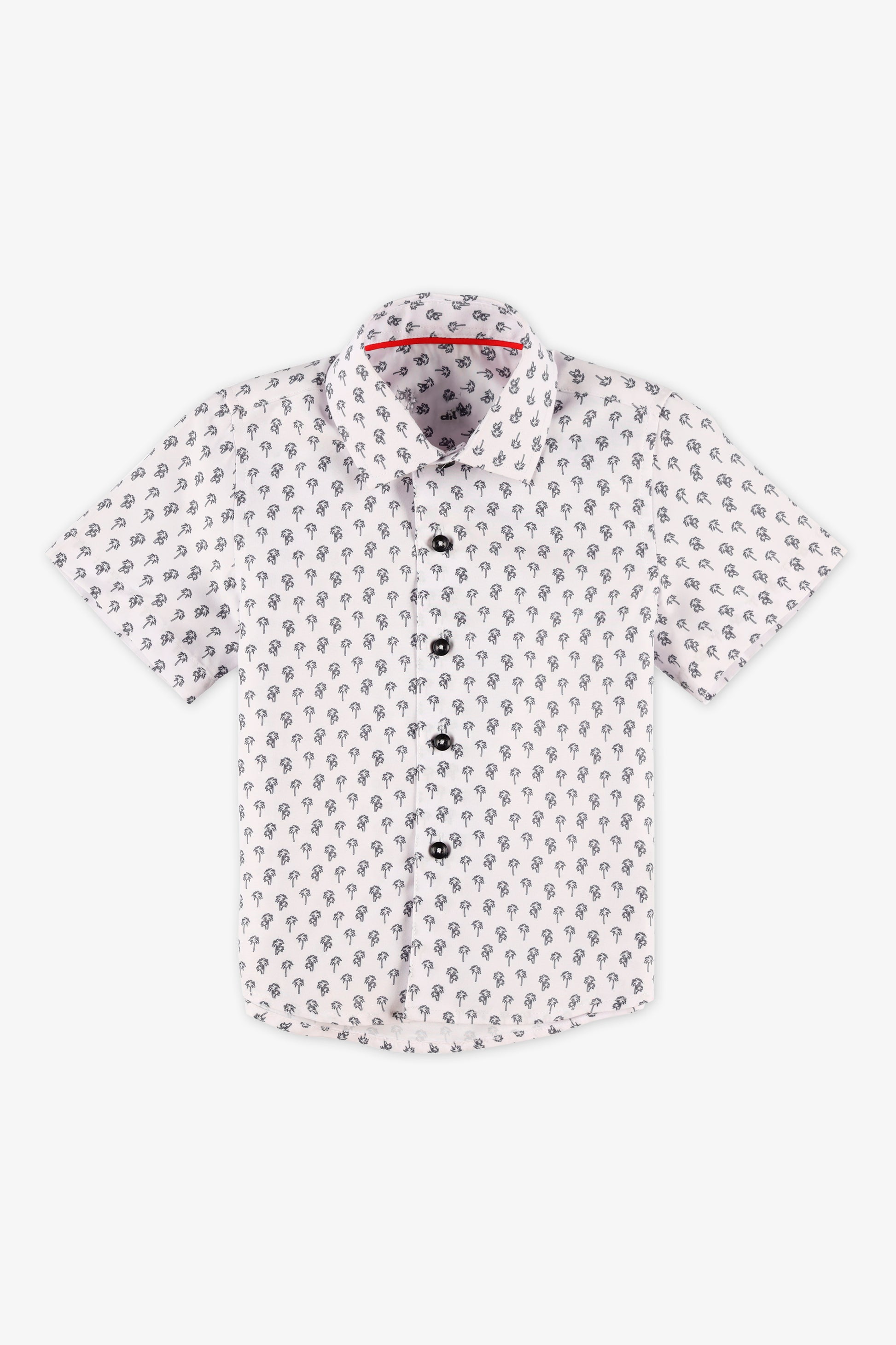 Chemise à manches courtes à motifs - Bébé garçon && BLANC