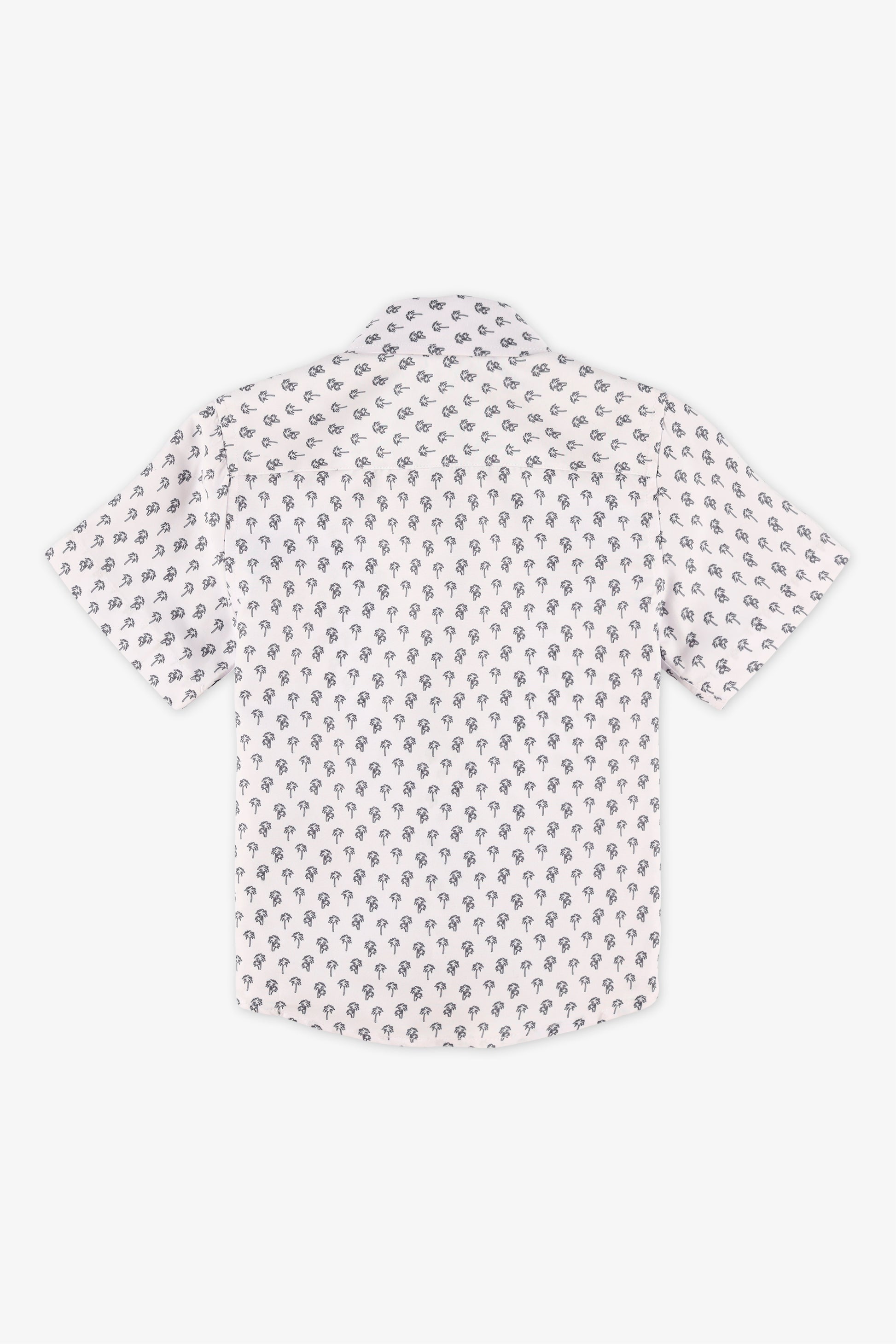 Chemise à manches courtes à motifs - Bébé garçon && BLANC