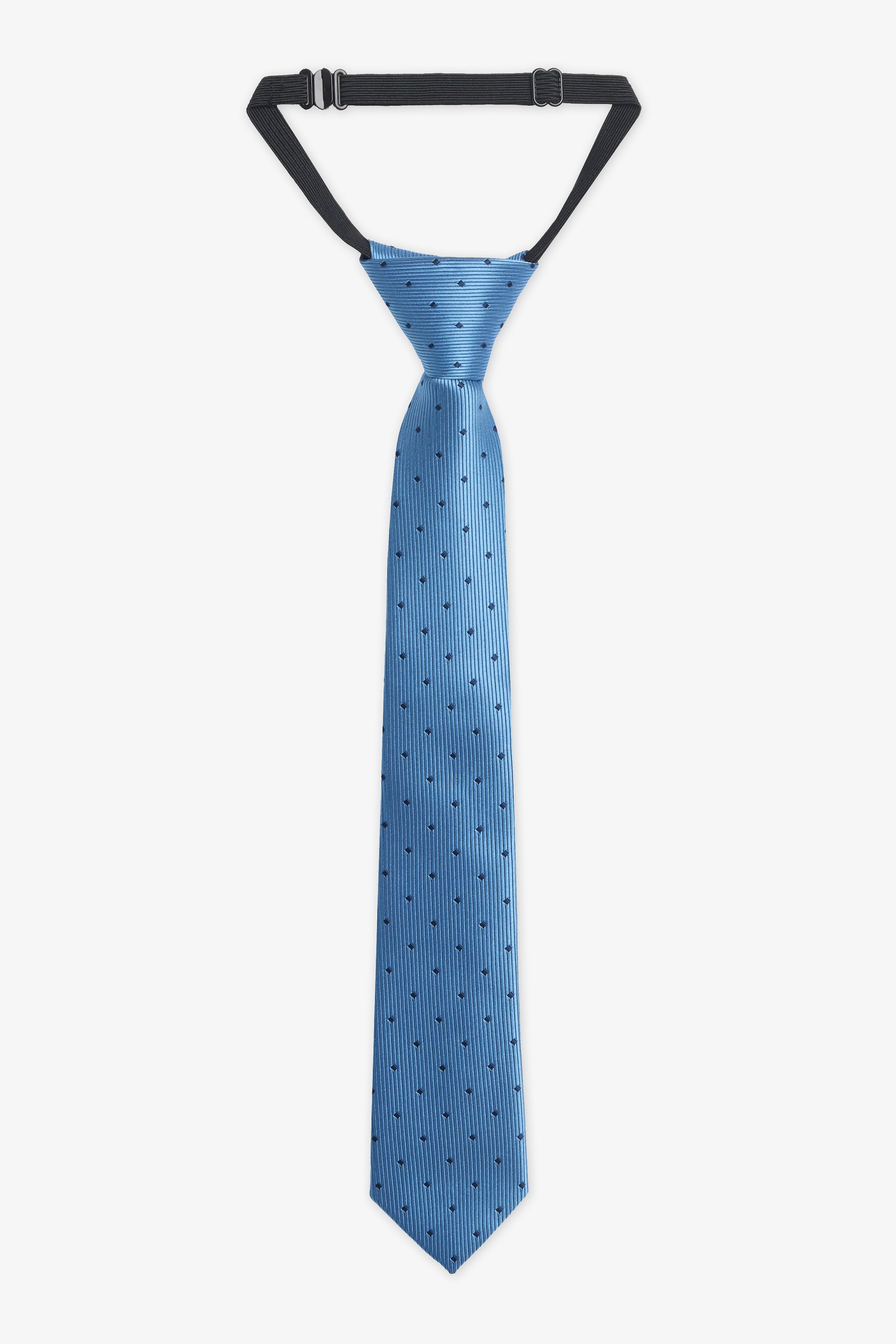 Cravate à motif en modal et soie - Ado fille && BLEU MULTI