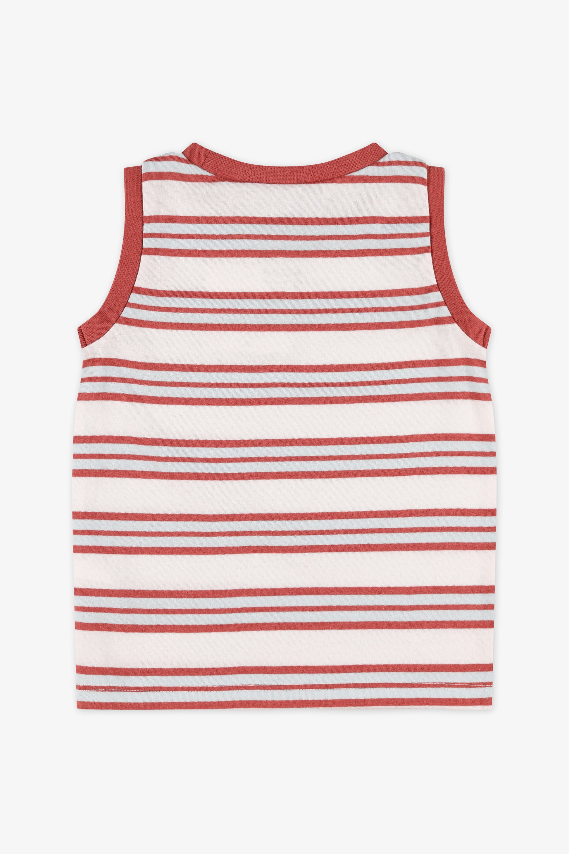 Camisole rayée coupe droite - Bébé garçon && BLANC MULTI