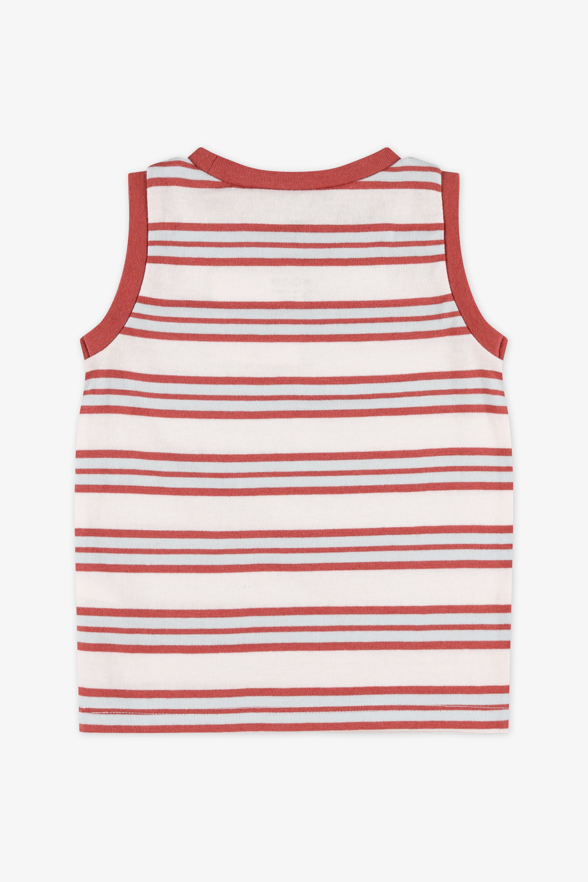 Camisole rayée coupe droite - Bébé garçon && BLANC MULTI