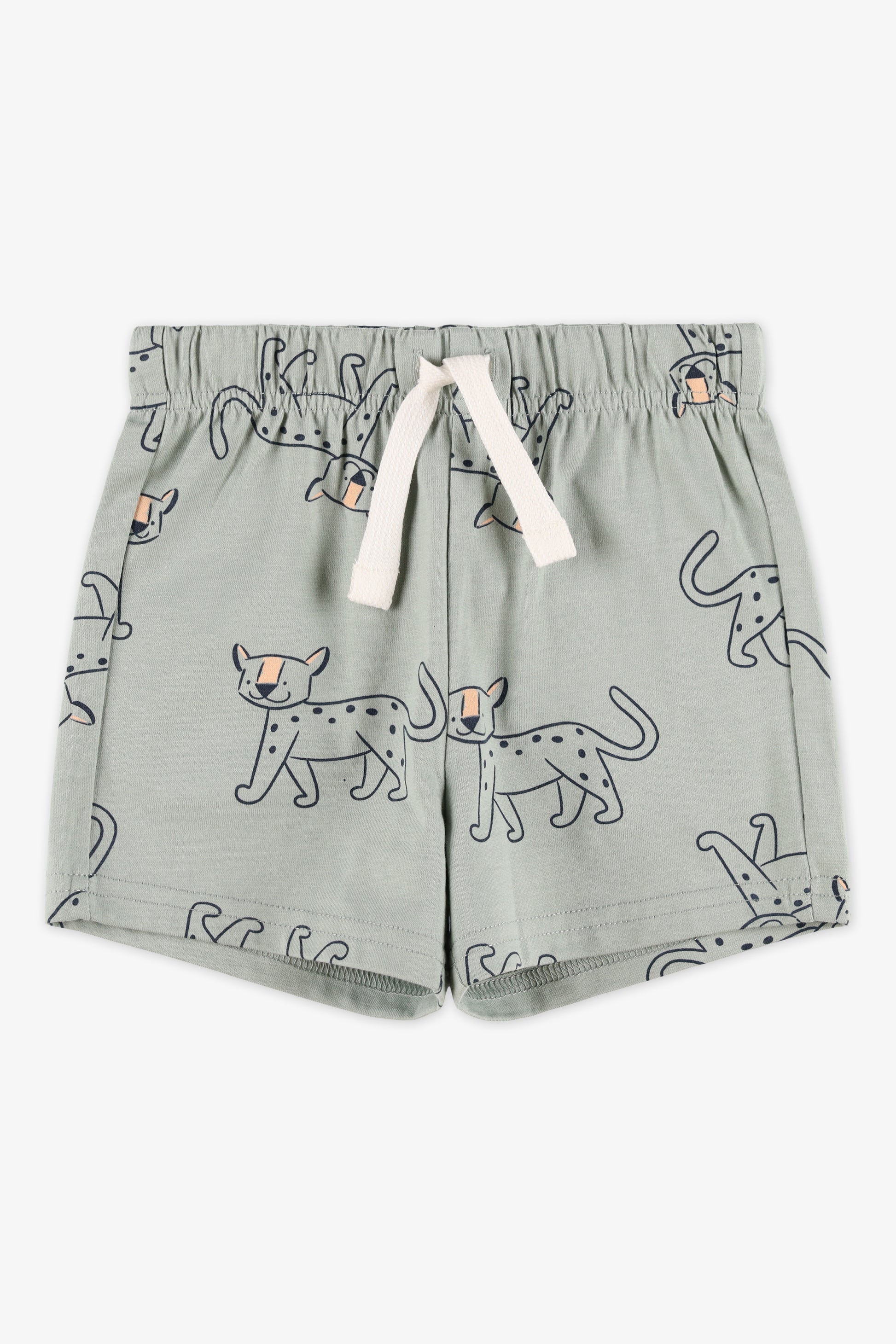 Short pull-on élastique à cordon - Bébé garçon && VERT/MULTI