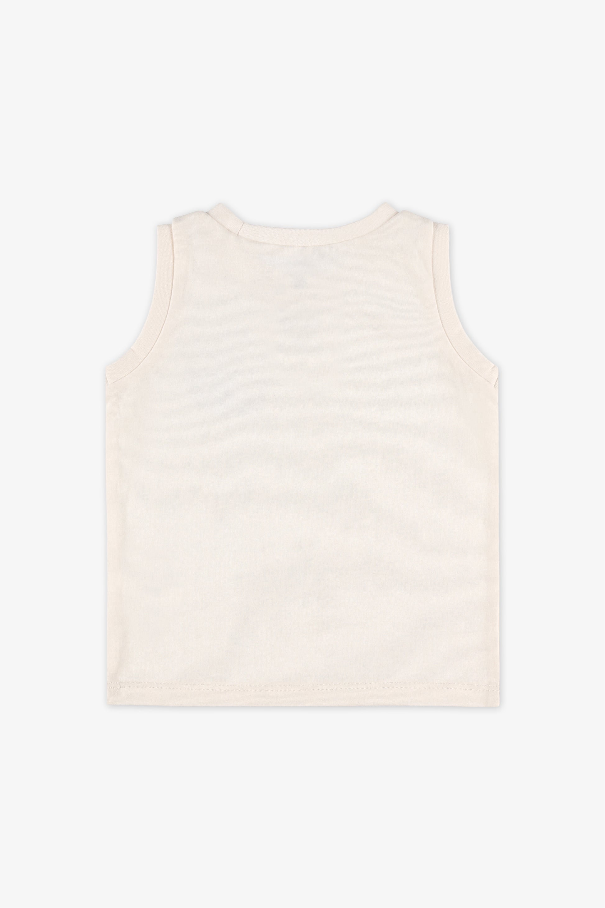 Camisole coupe droite col rond - Bébé garçon && BLANC CASSÉ