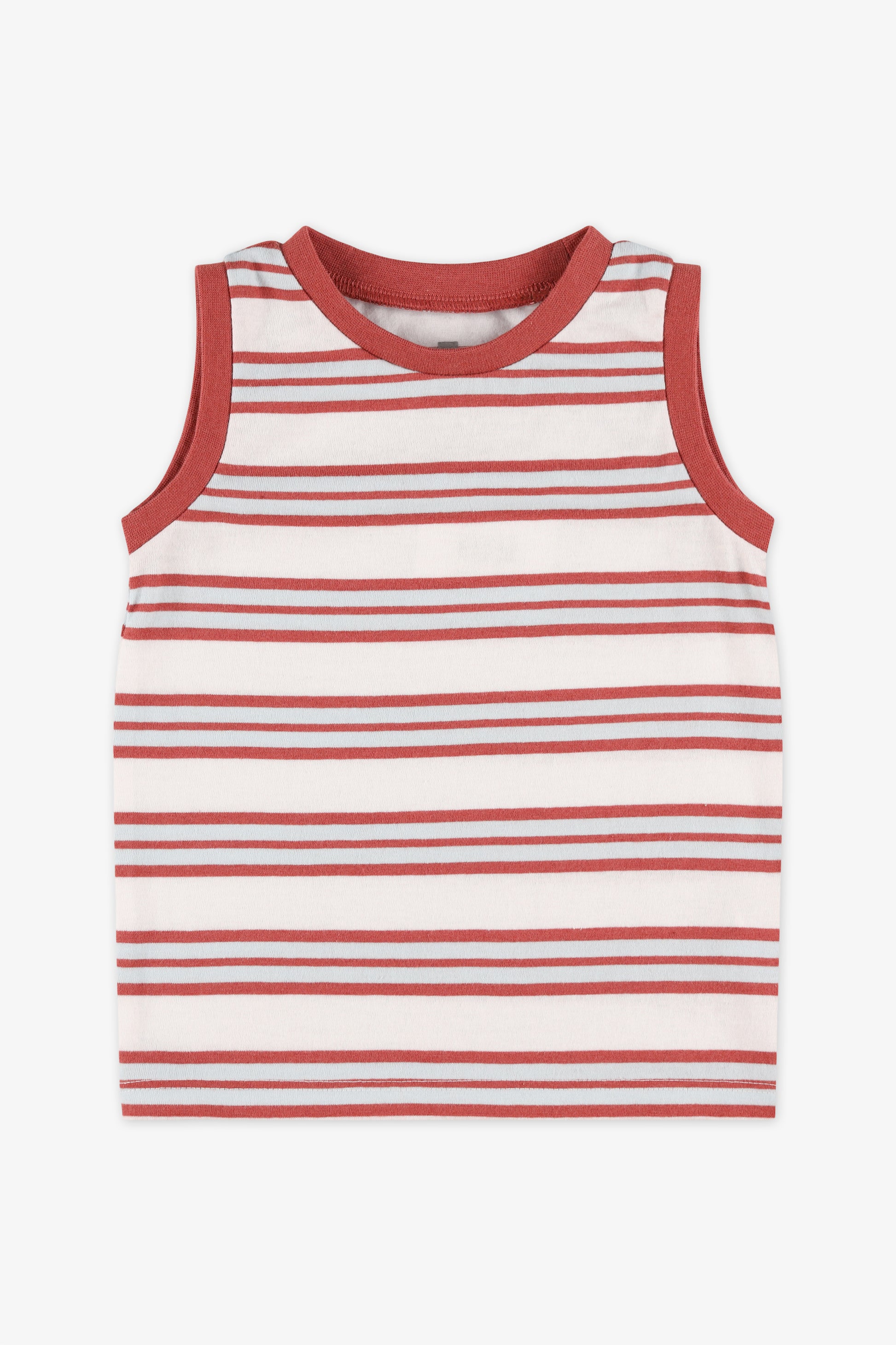 Camisole rayée coupe droite - Bébé garçon && BLANC MULTI