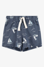 Short pull-on élastique à cordon - Bébé garçon && INDIGO