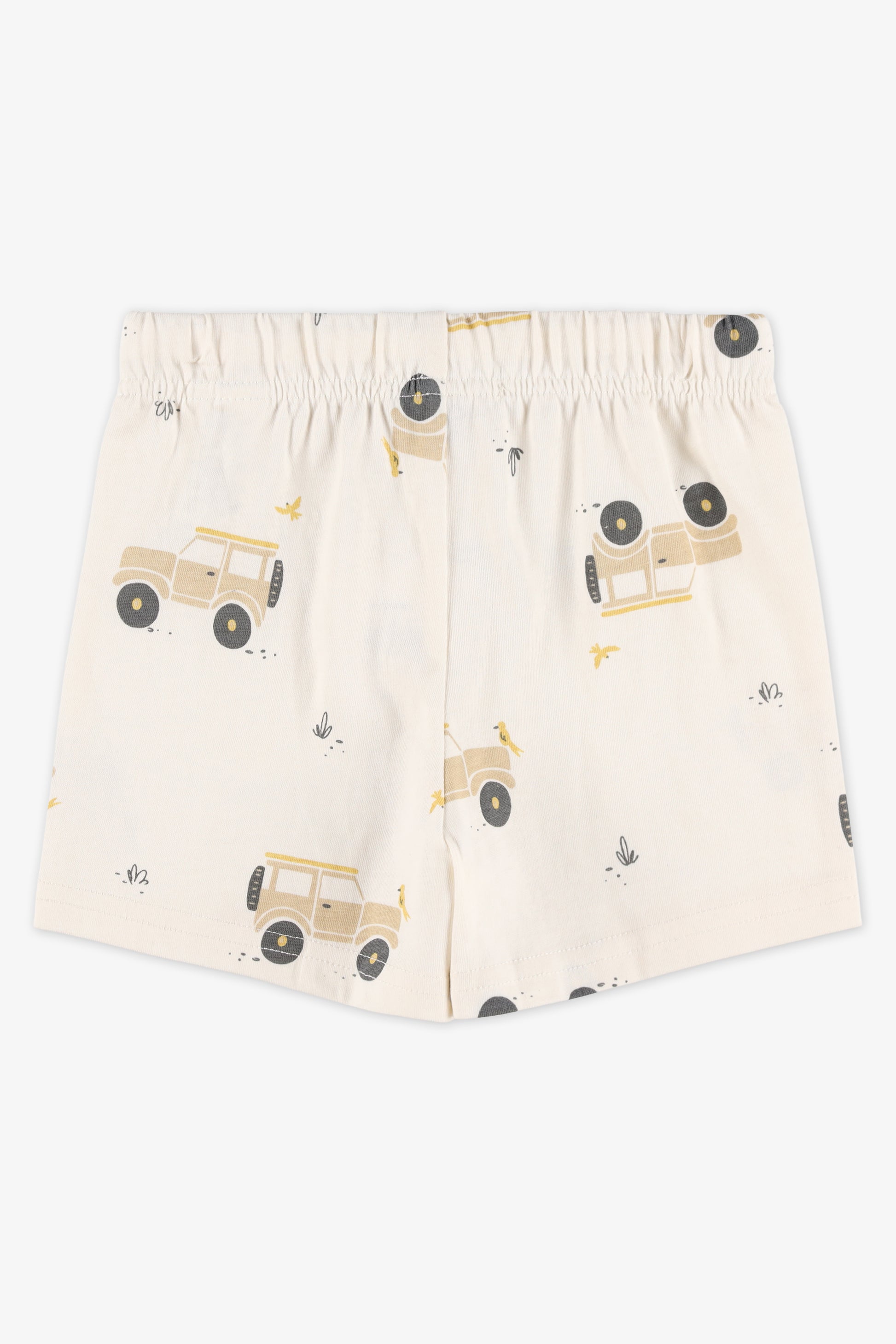 Short pull-on élastique à cordon - Bébé garçon && BLANC CASSÉ/MULTI