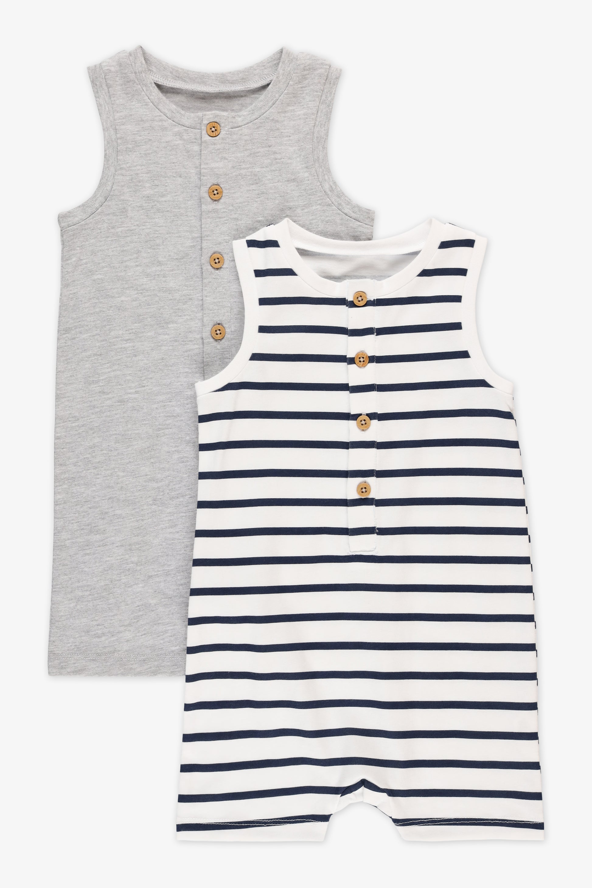 Barboteuse à manches courtes - Bébé garçon && BLANC MULTI