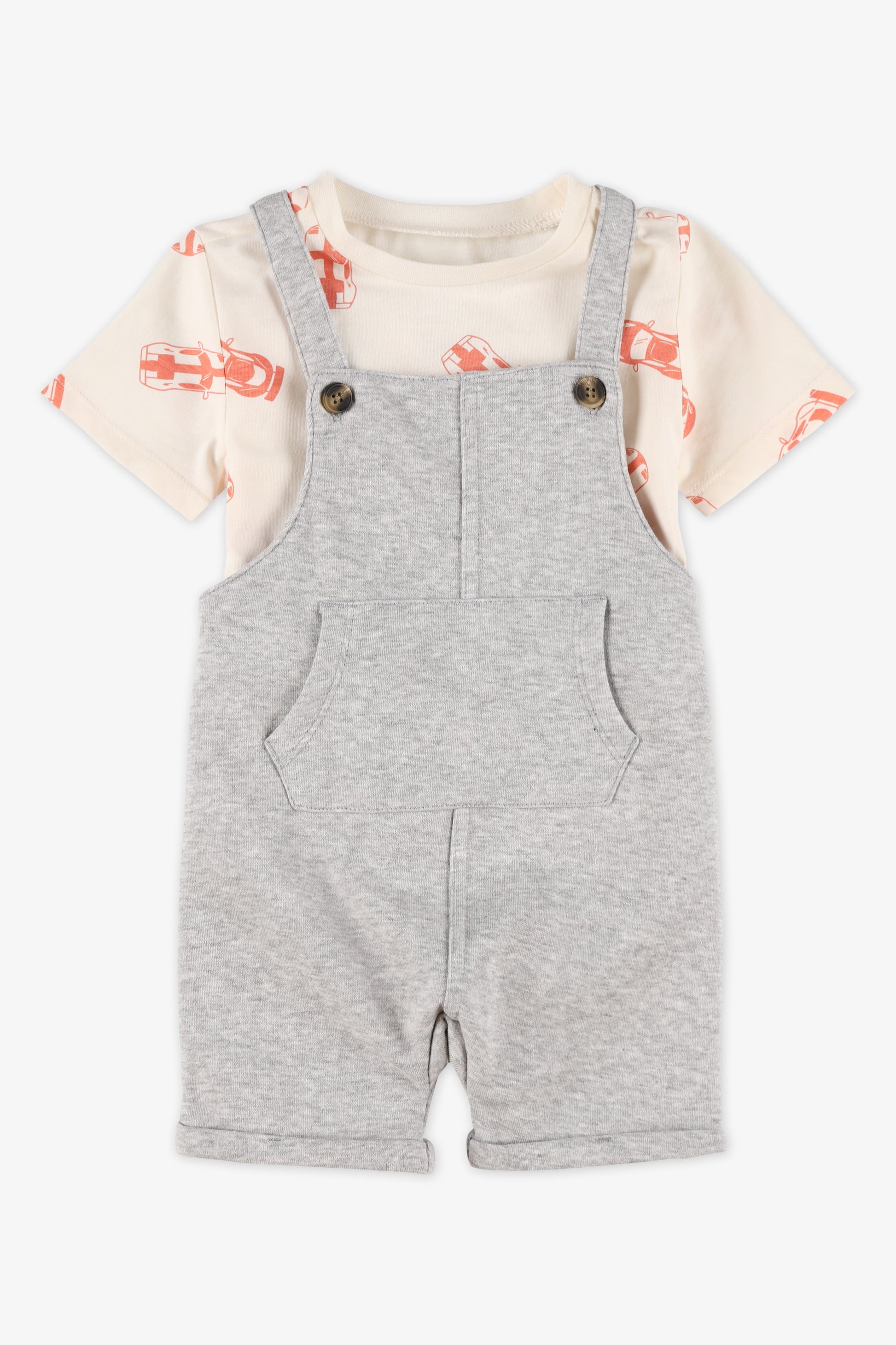 T-shirt à manches courtes imprimé - Bébé garçon && GRIS MIXTE