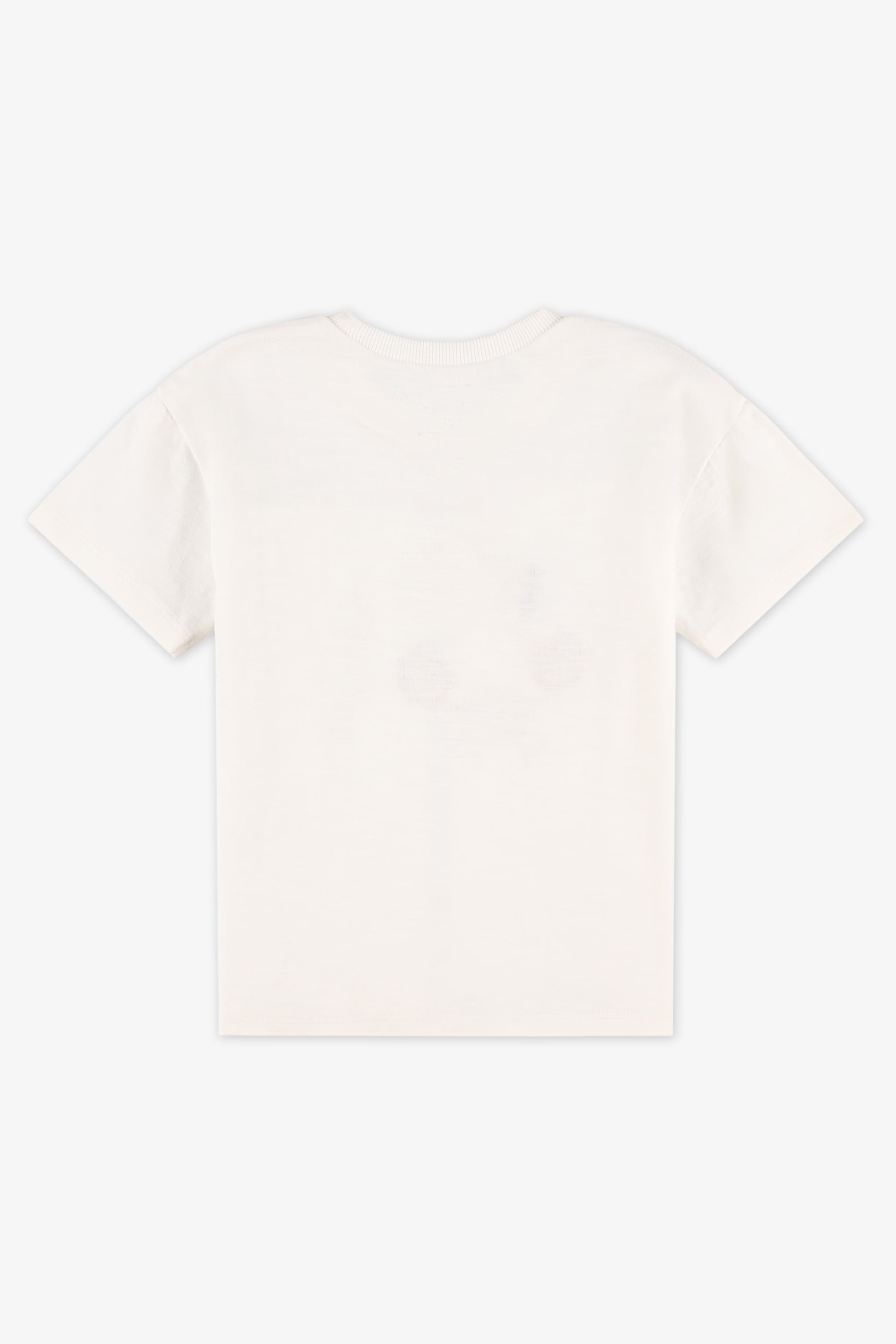 T-shirt à manches courtes col rond - Bébé garçon && BLANC