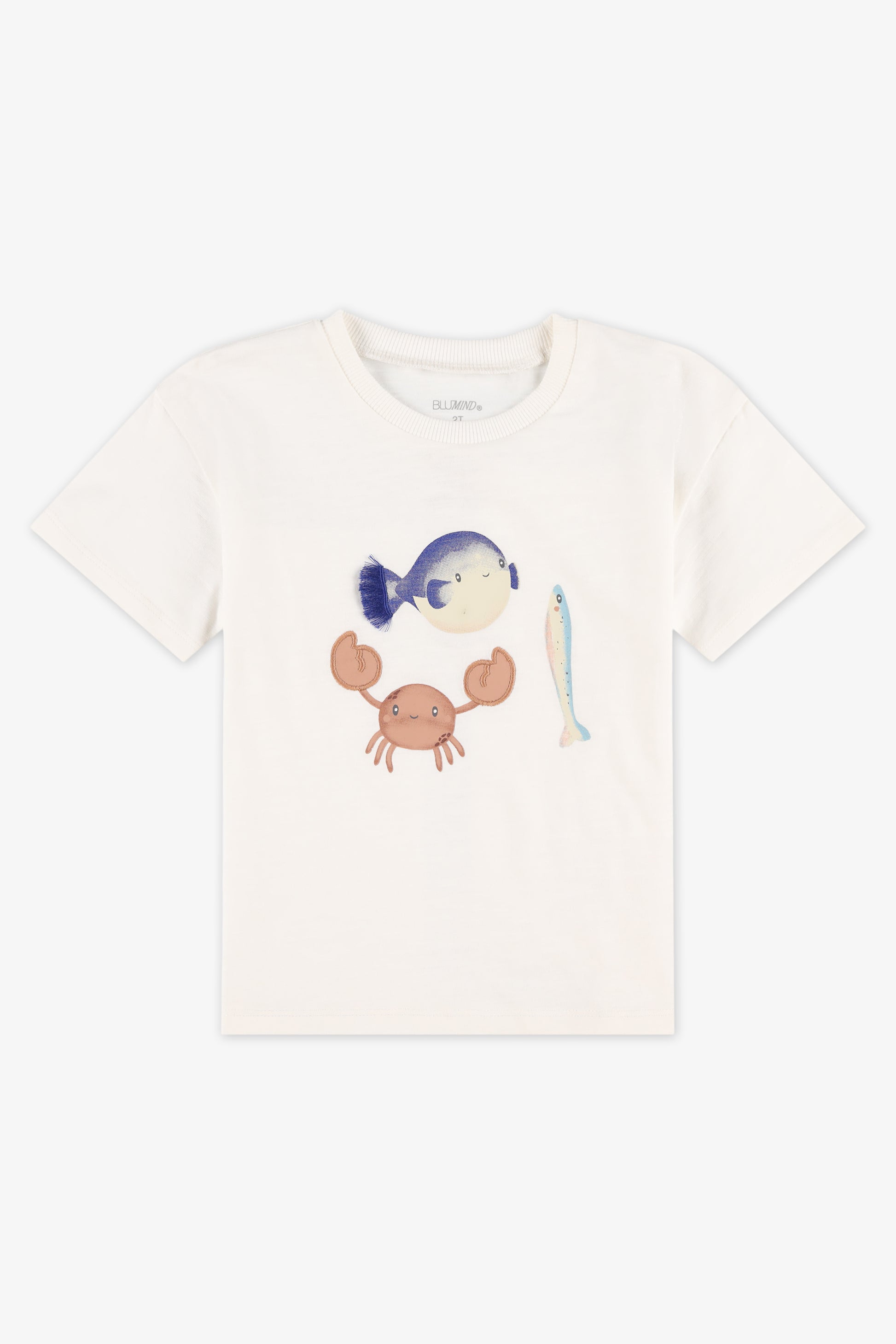 T-shirt à manches courtes col rond - Bébé garçon && BLANC
