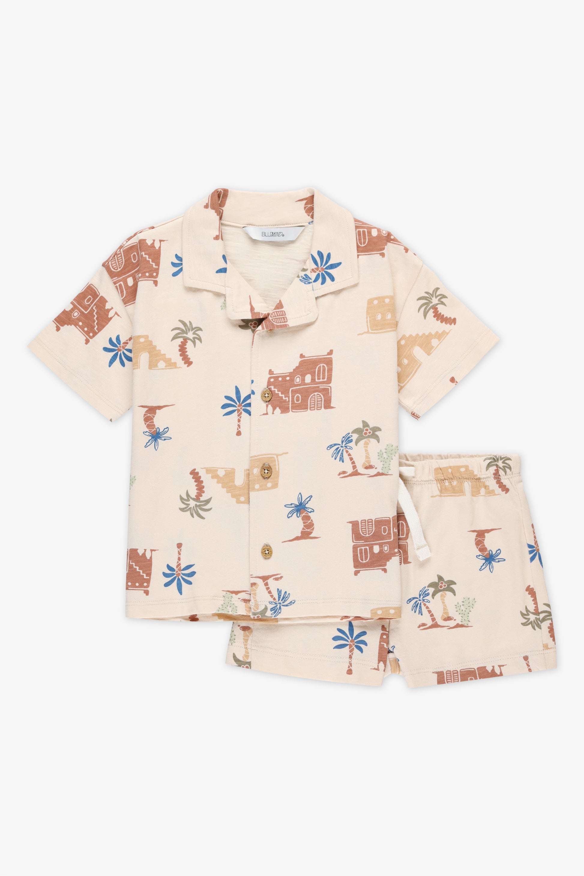 Chemise à manches courtes - Bébé garçon && BEIGE/MULTI