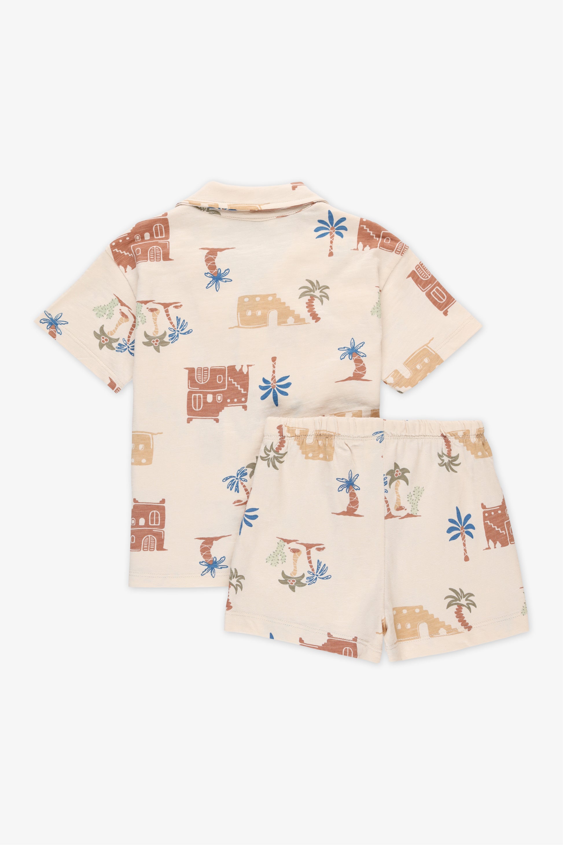 Chemise à manches courtes - Bébé garçon && BEIGE/MULTI