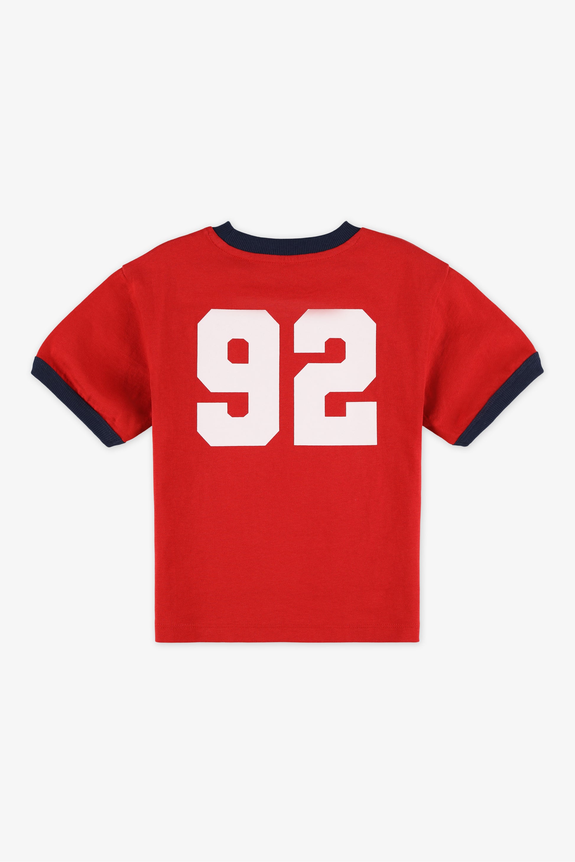 T-shirt à manches courtes col rond - Enfant garçon && ROUGE