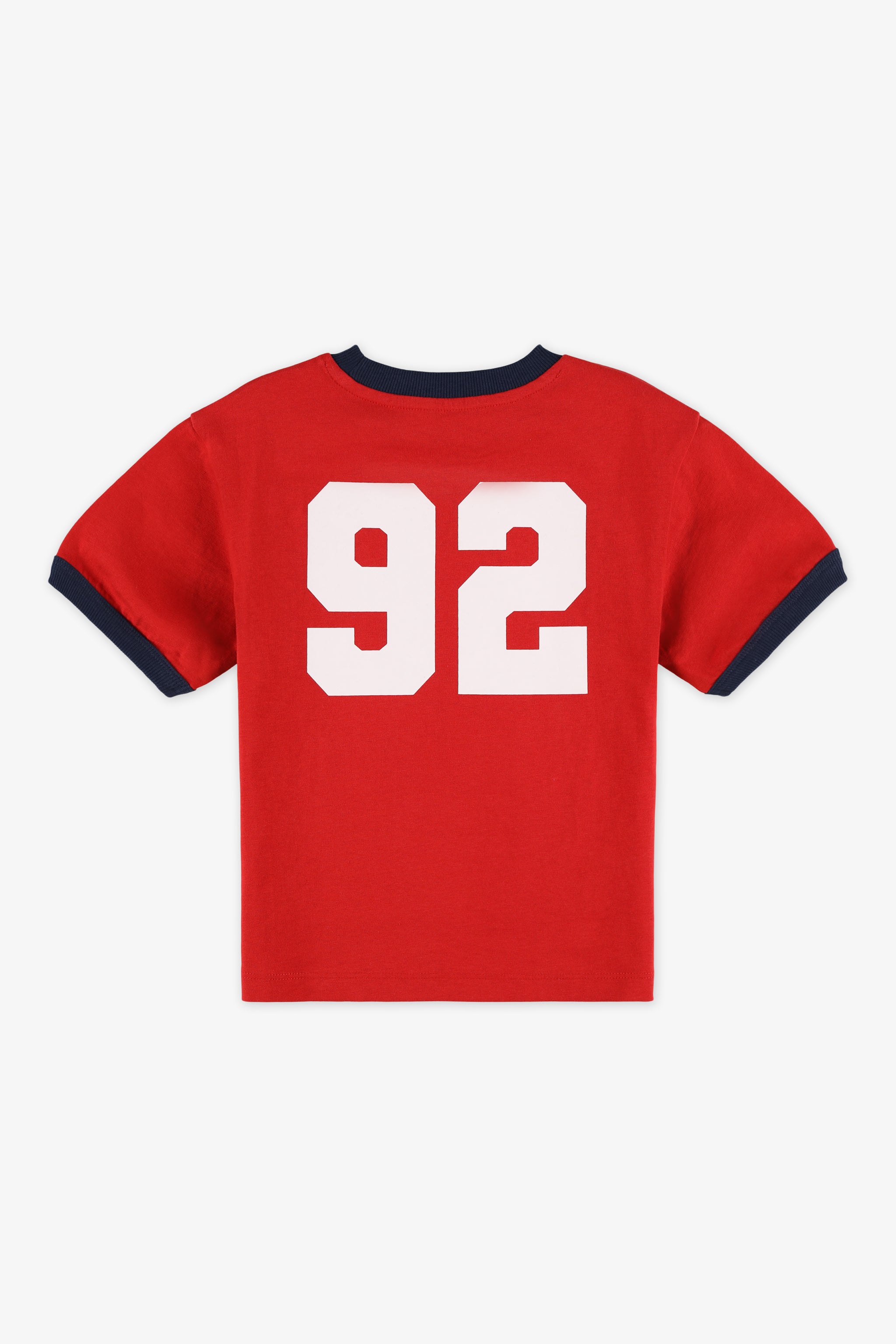T-shirt à manches courtes col rond - Enfant garçon && ROUGE
