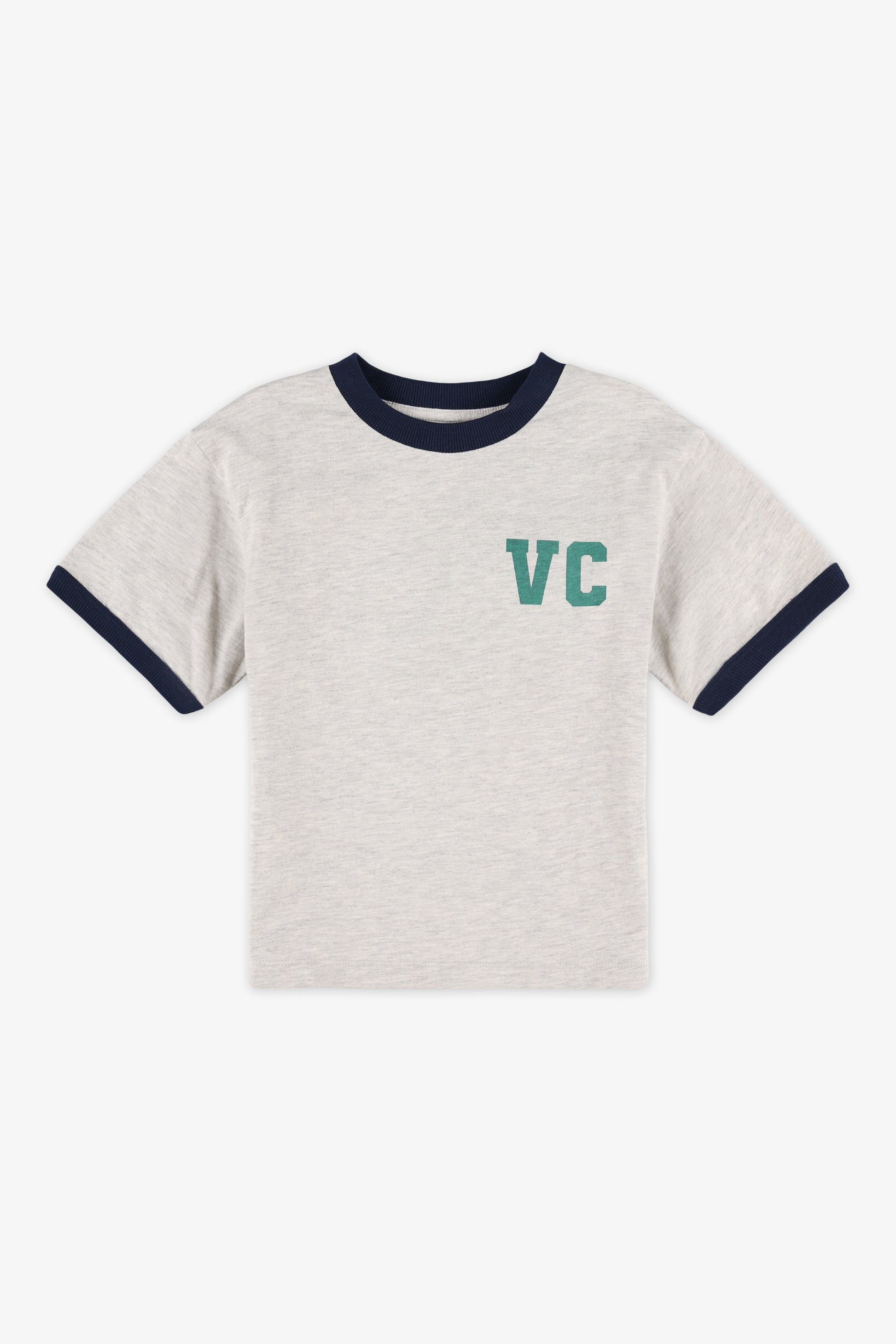 T-shirt à manches courtes col rond - Enfant garçon && GRIS MIXTE
