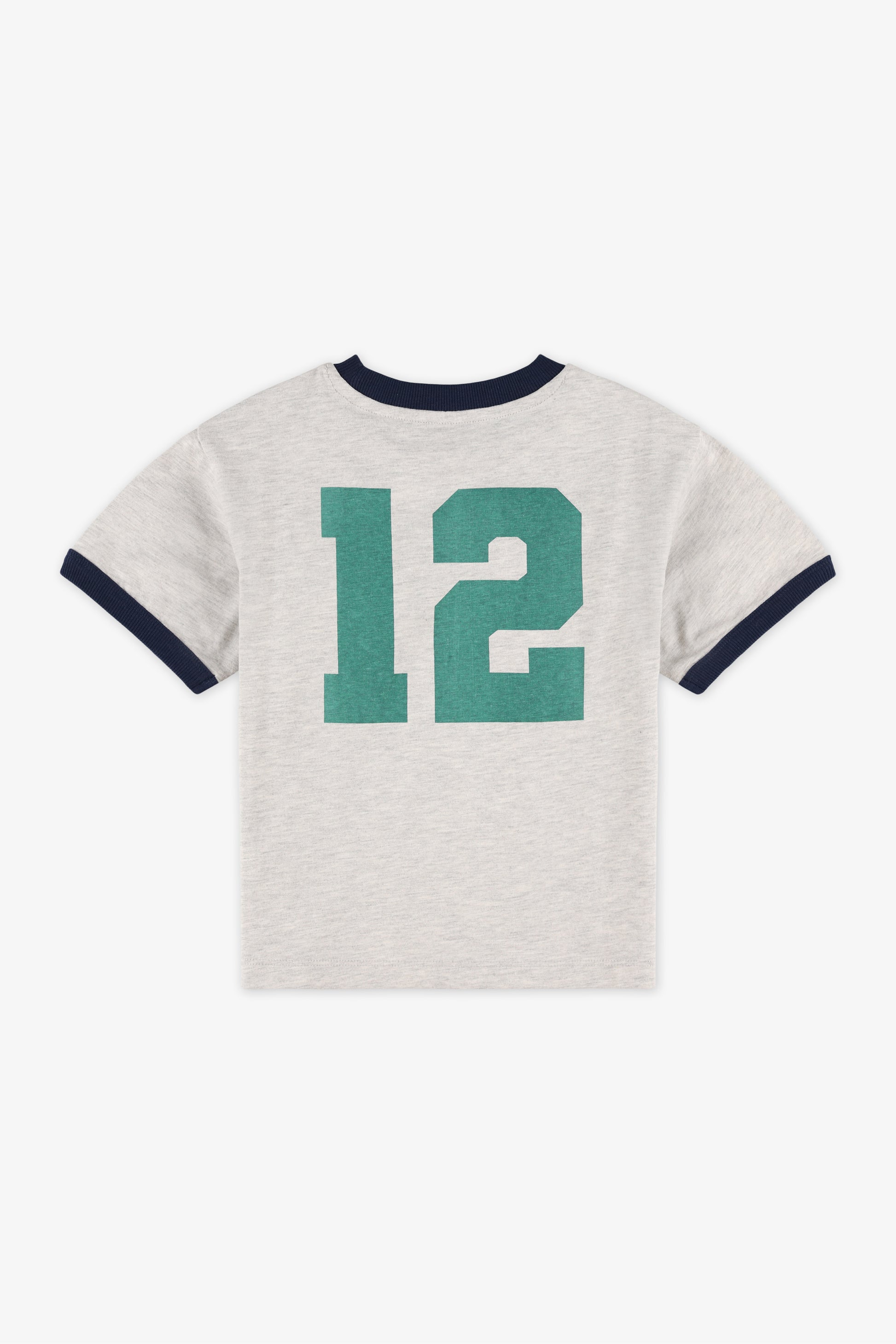 T-shirt à manches courtes col rond - Enfant garçon && GRIS MIXTE