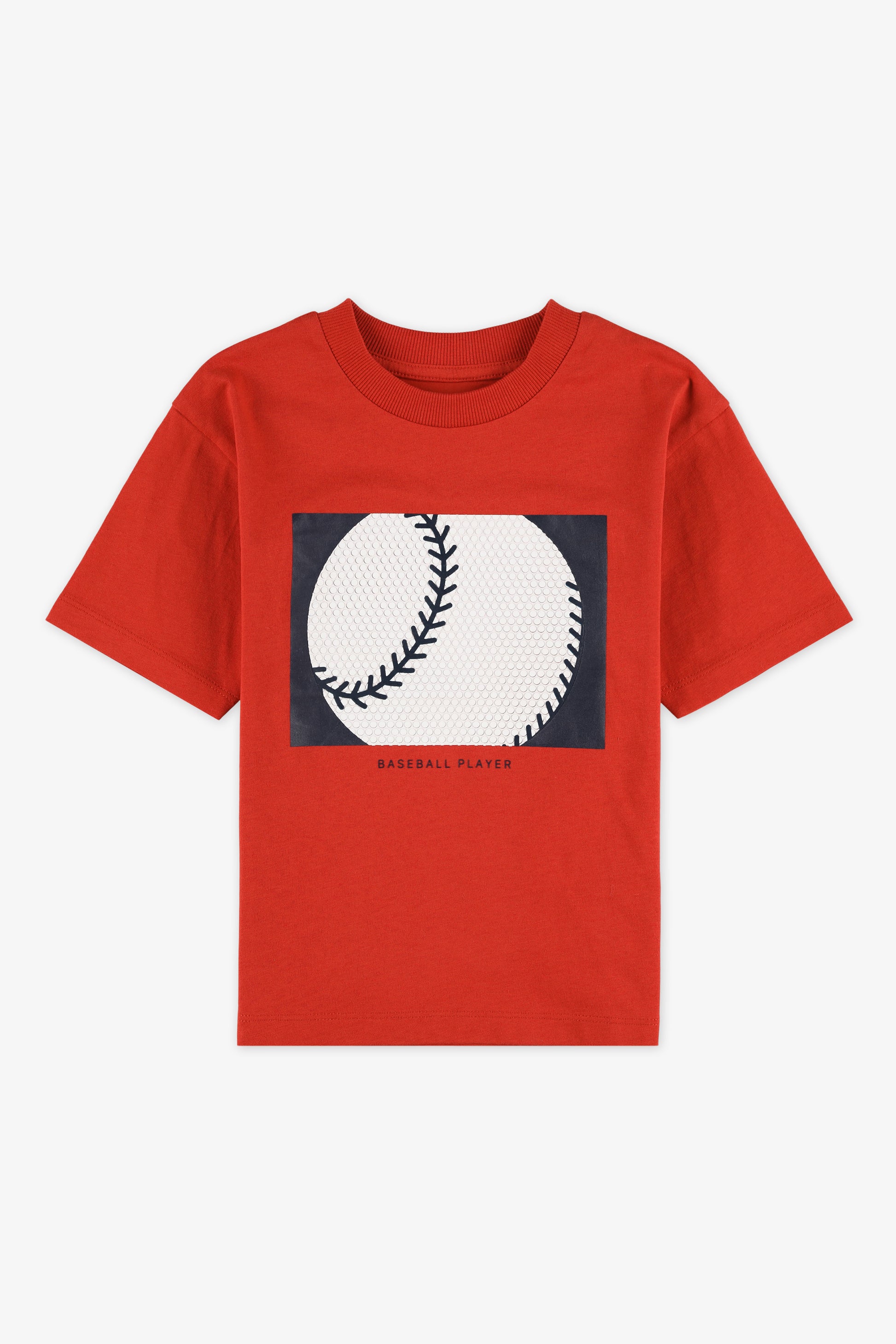 T-shirt à manches courtes col rond - Enfant garçon && ROUGE