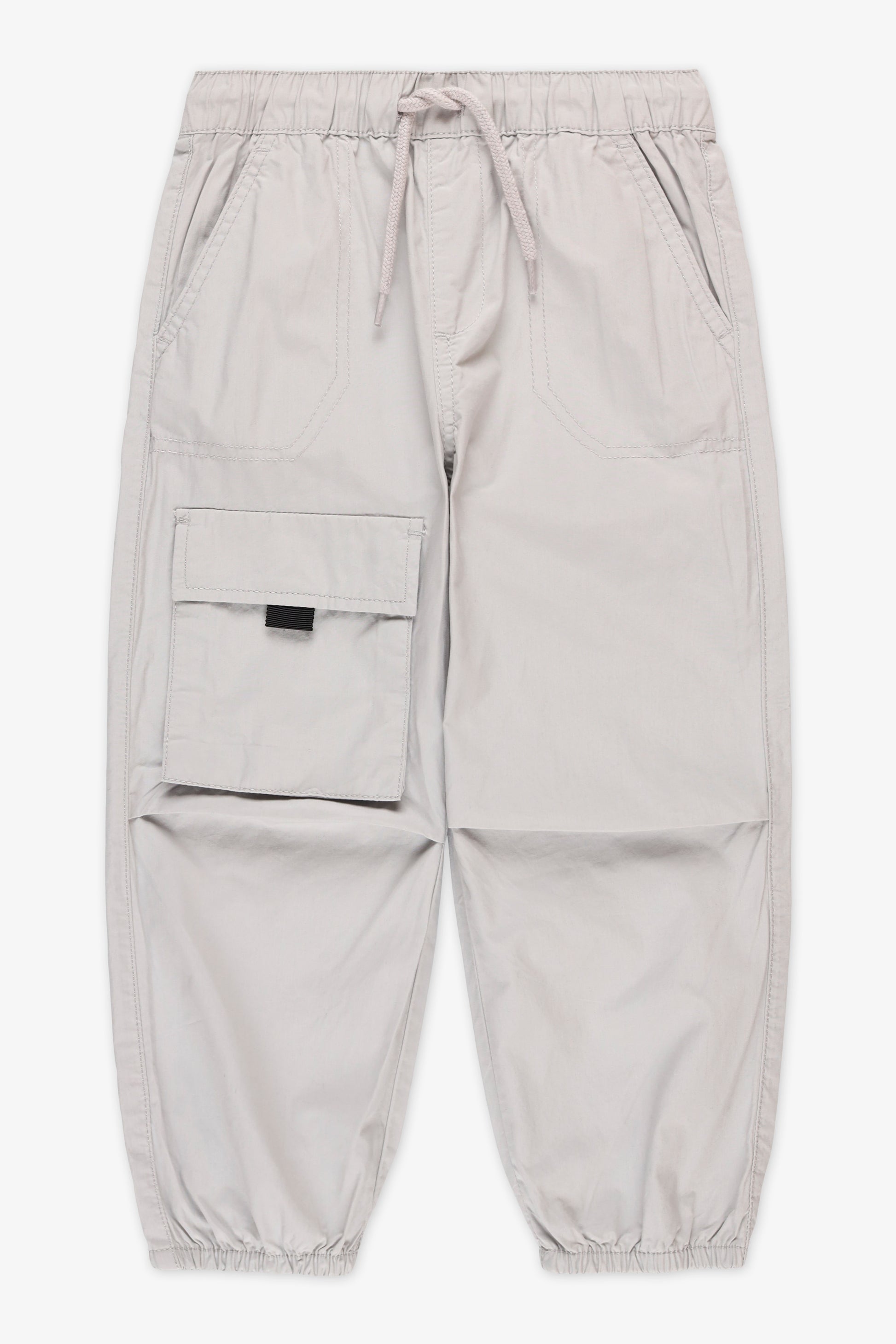 Pantalon parachute élastique à cordon - Garçon && GRIS