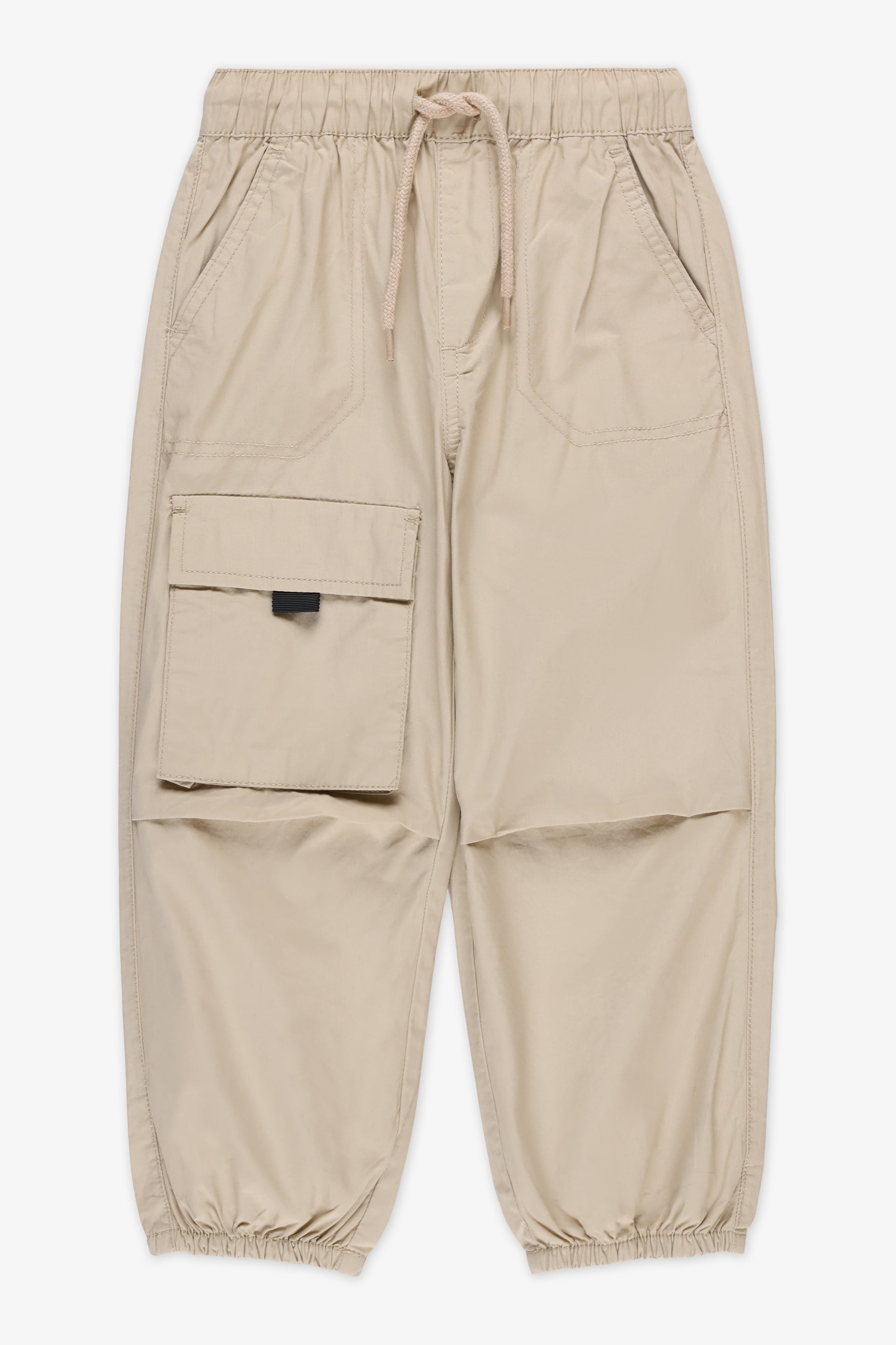 Pantalon parachute élastique à cordon - Garçon && TAUPE