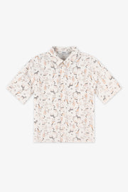 Chemise à manches courtes en lin - Garçon && BLANC MULTI