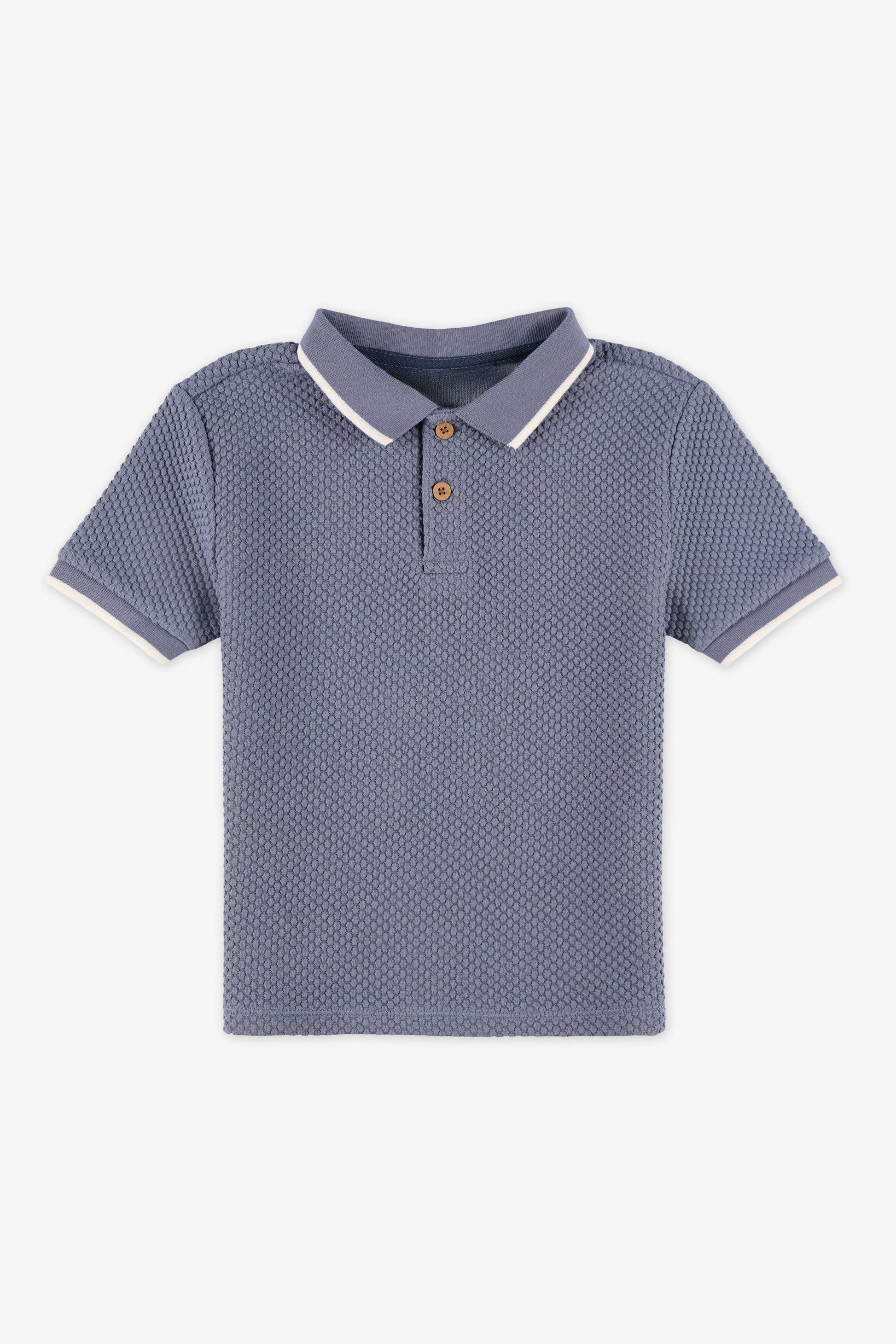 Chandail polo manches courtes - Enfant garçon && BLEU